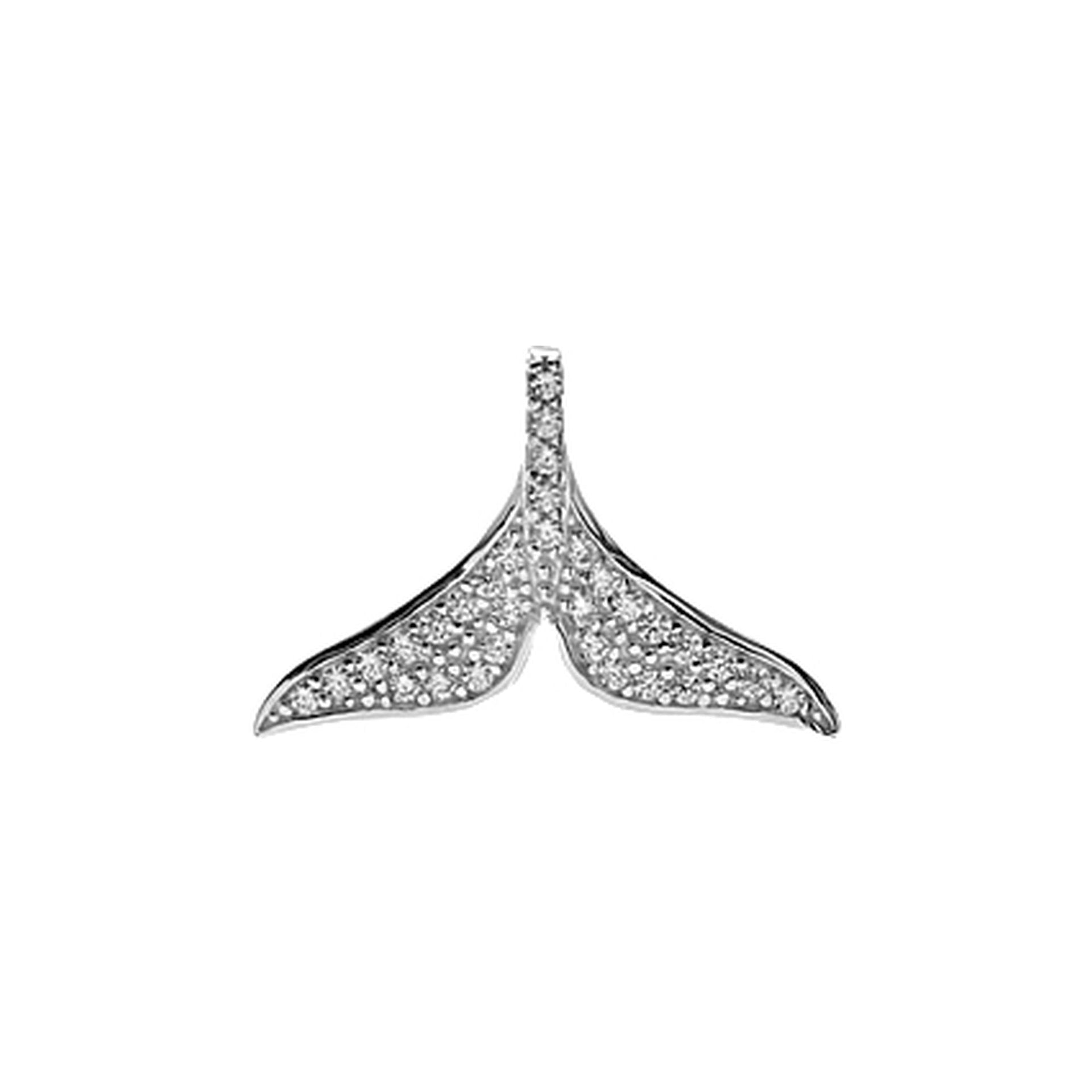 Ana CZ-set whale tail pendant