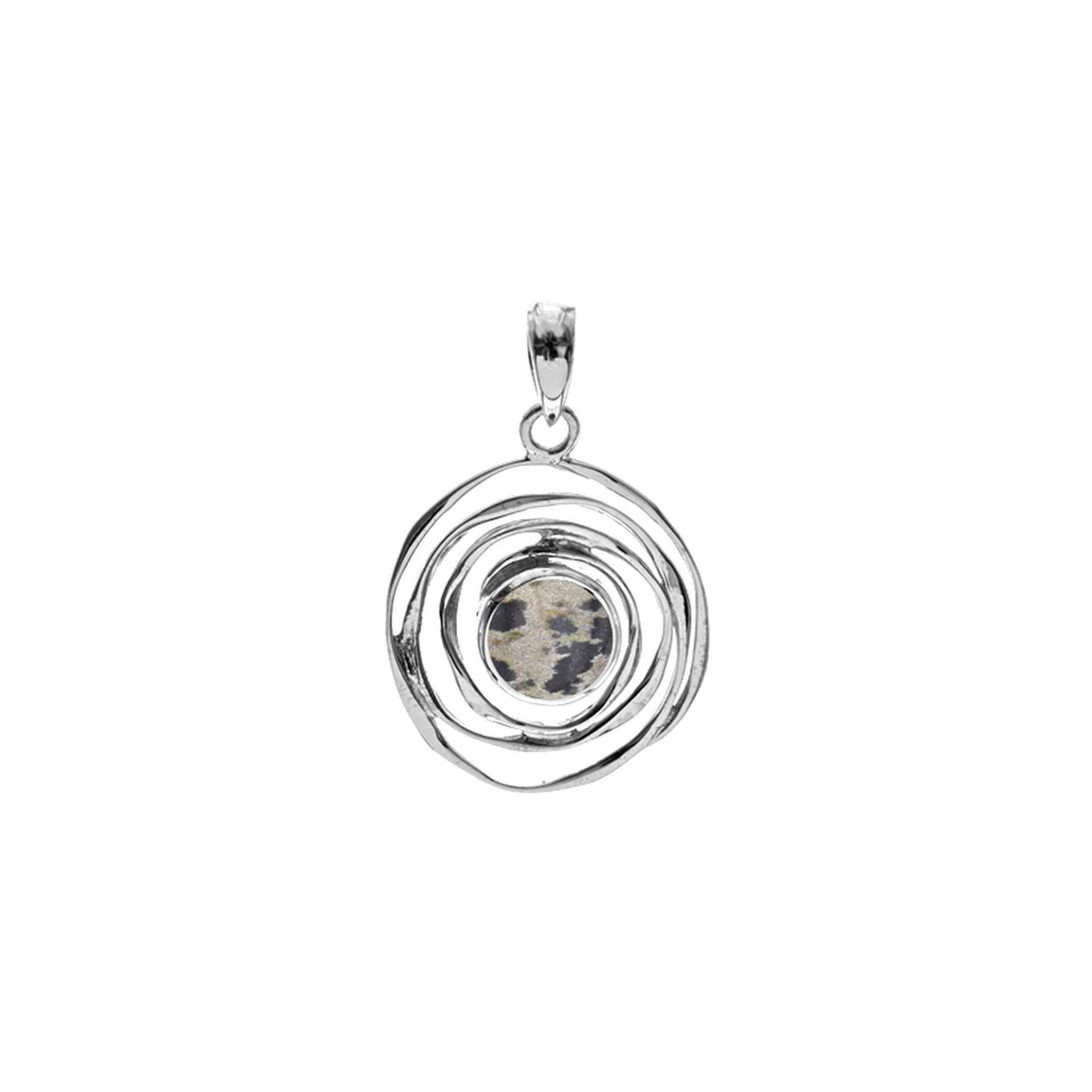 Lexi small spider web dalmatian jasper pendant