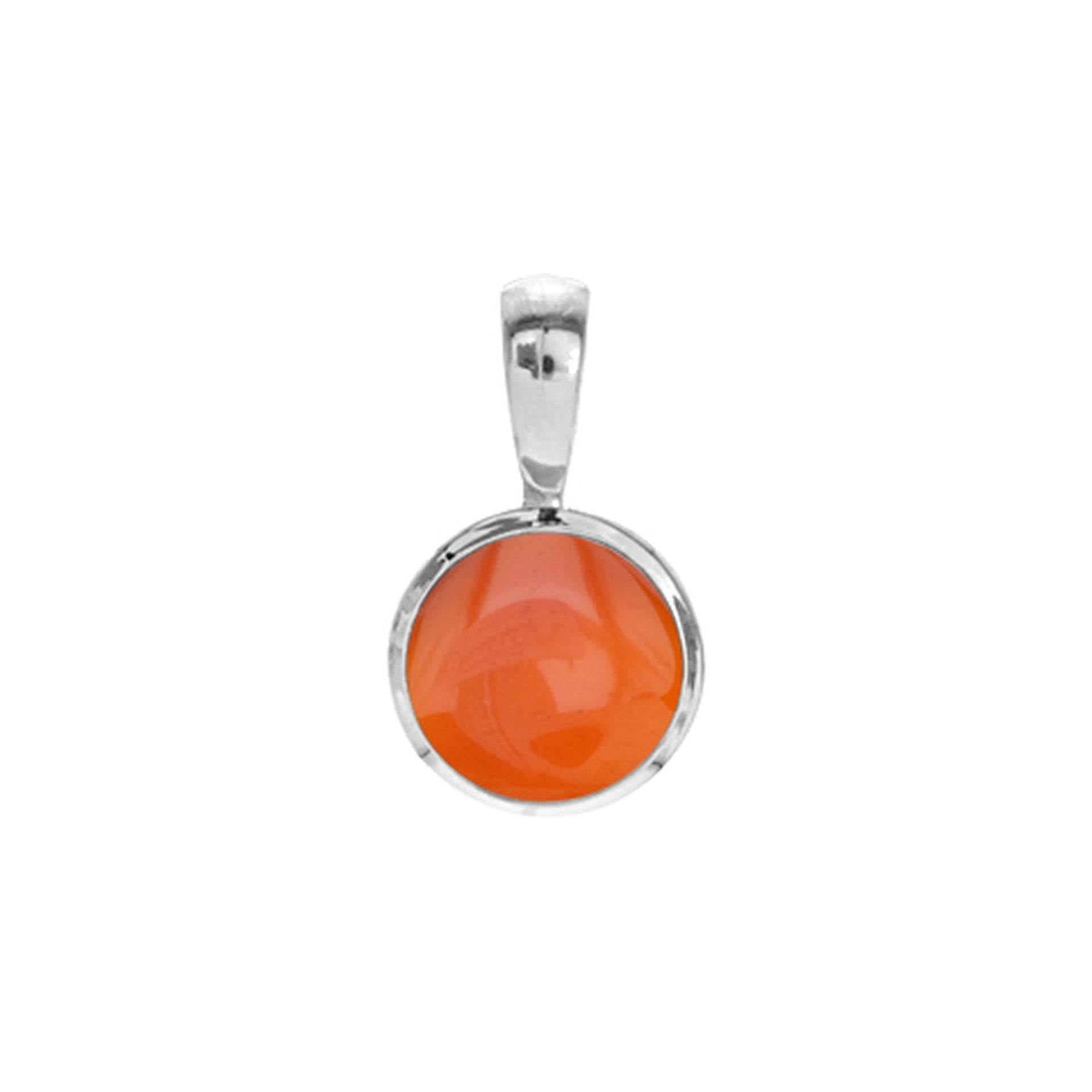 Samira basic round carnelian pendant
