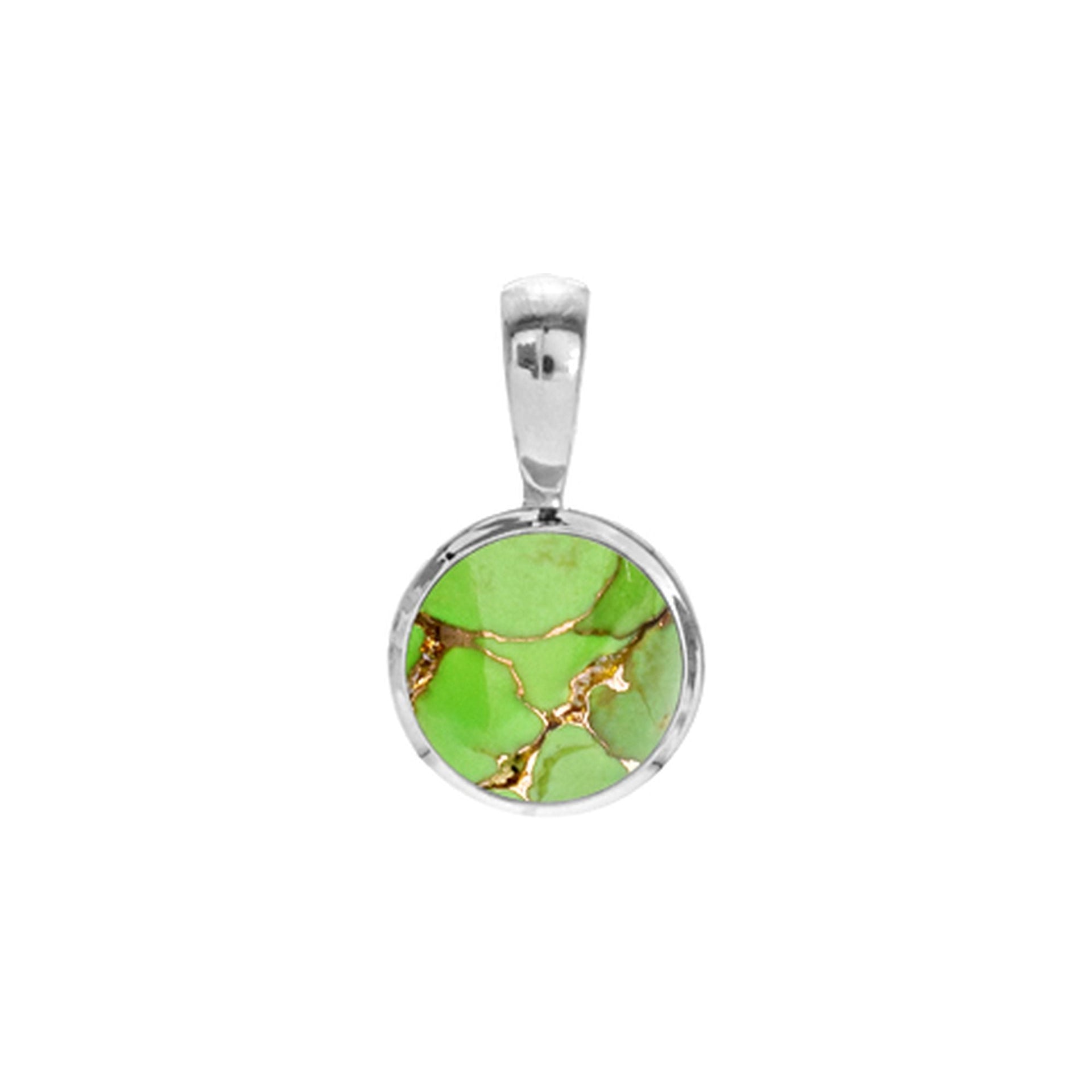 Samira basic round green mohave pendant