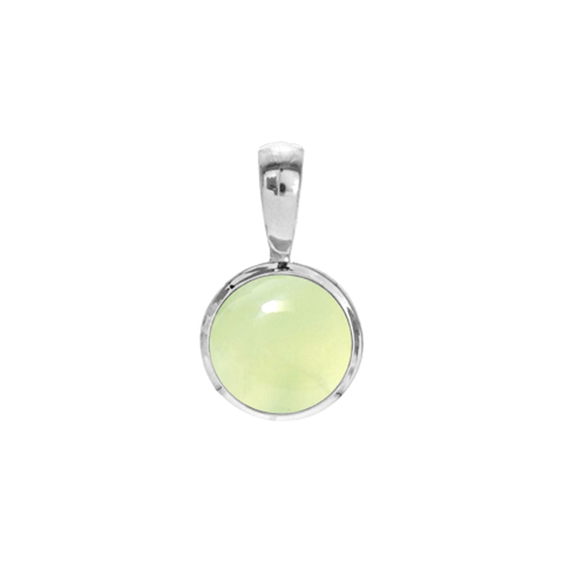 Samira basic round prehnite pendant