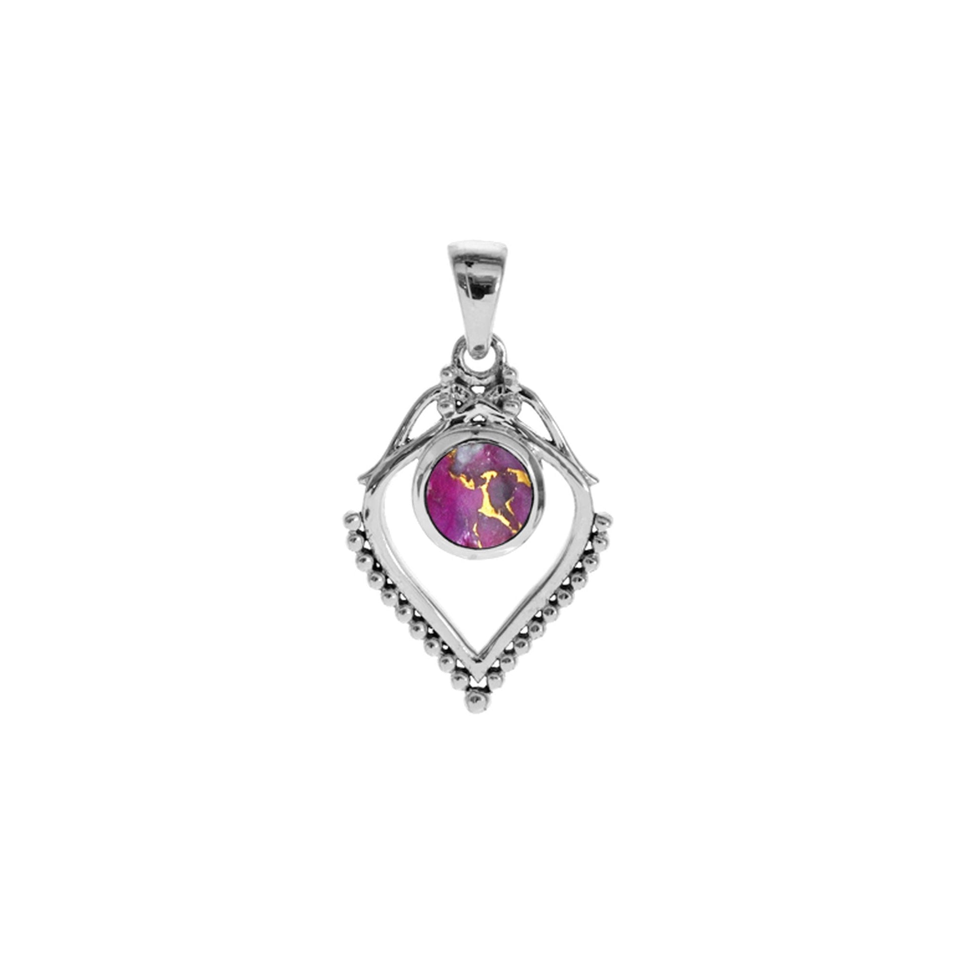 Isla purple mohave turquoise with boho surround pendant