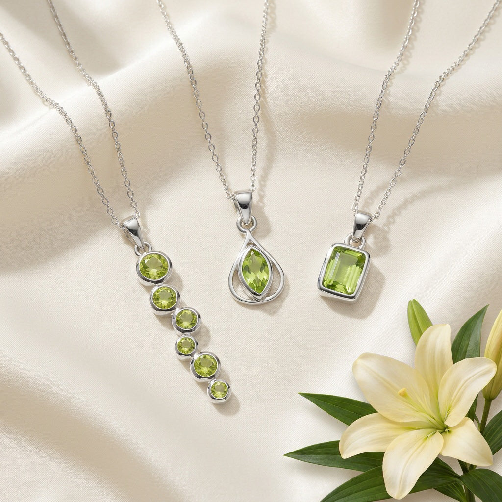 Bridget teardrop peridot pendant
