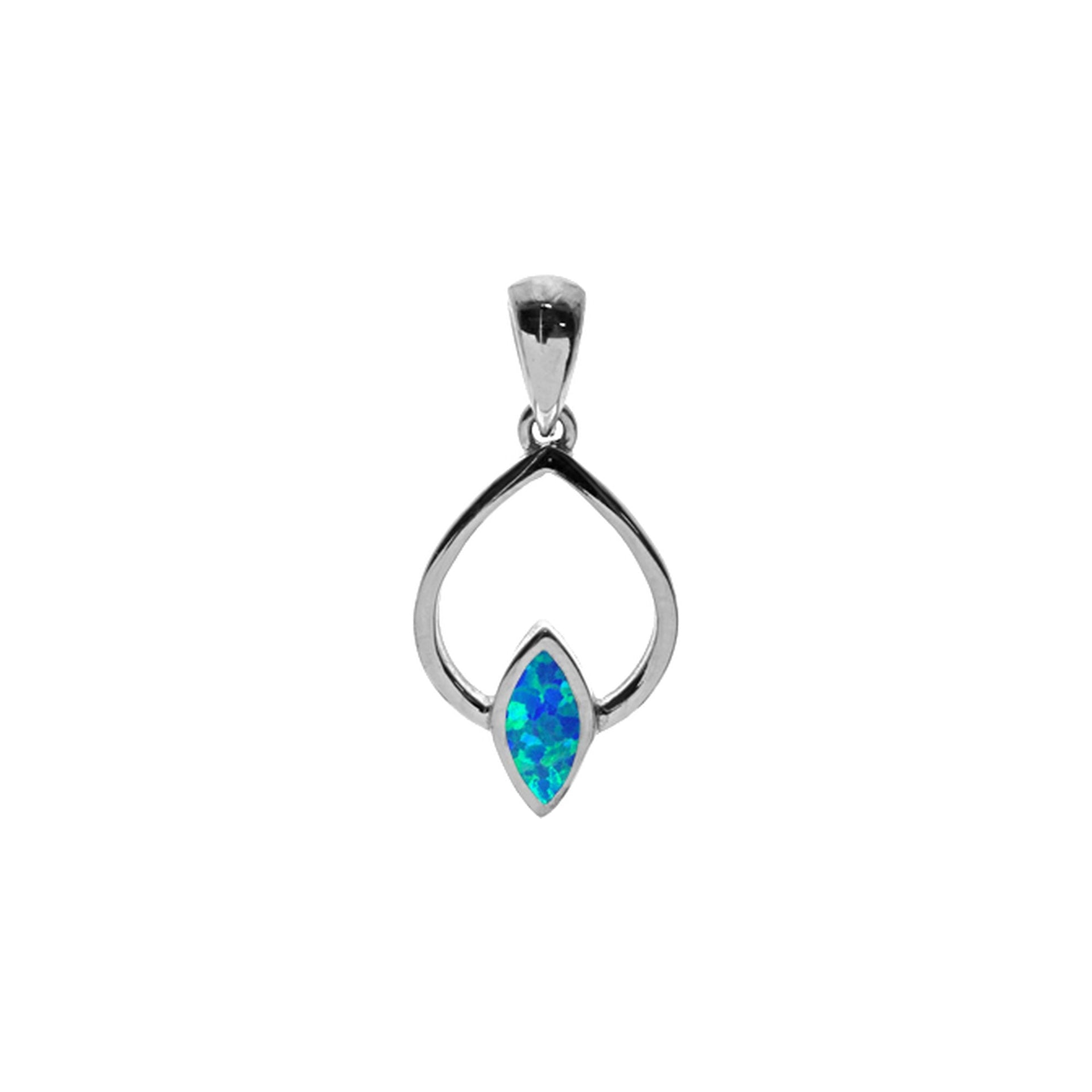 Antoinette marquis blue wire loop pendant