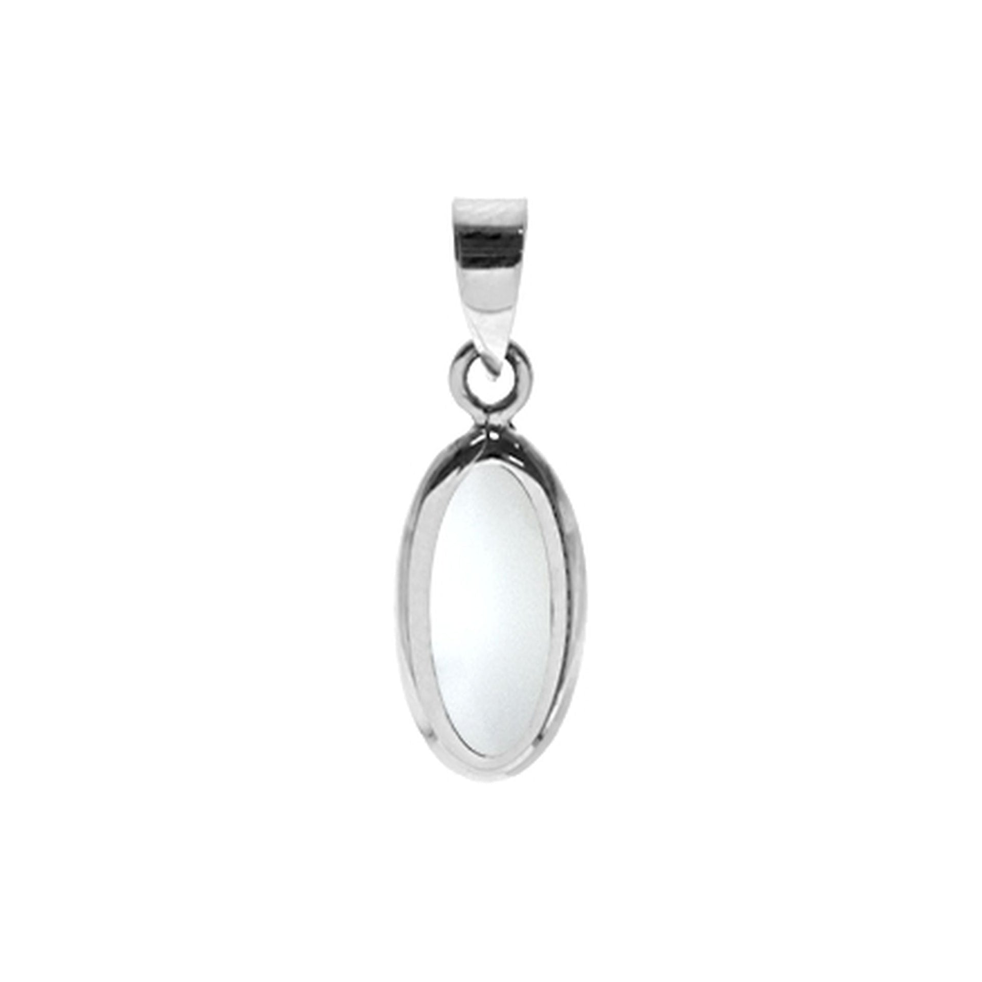 Bronwen elliptical mother of pearl pendant