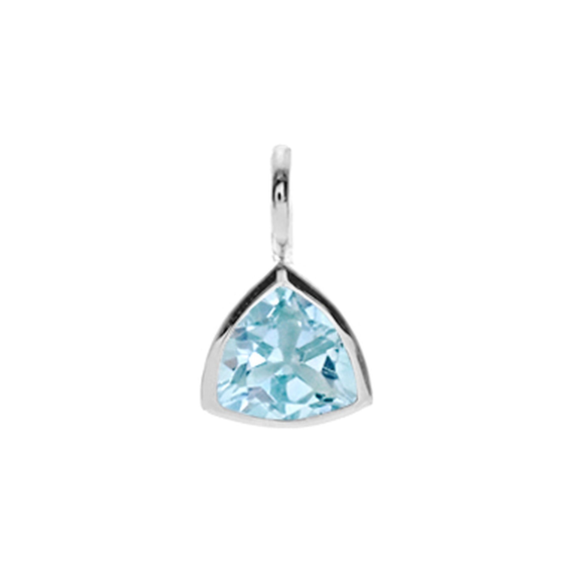 Samira trillion cut blue topaz pendant