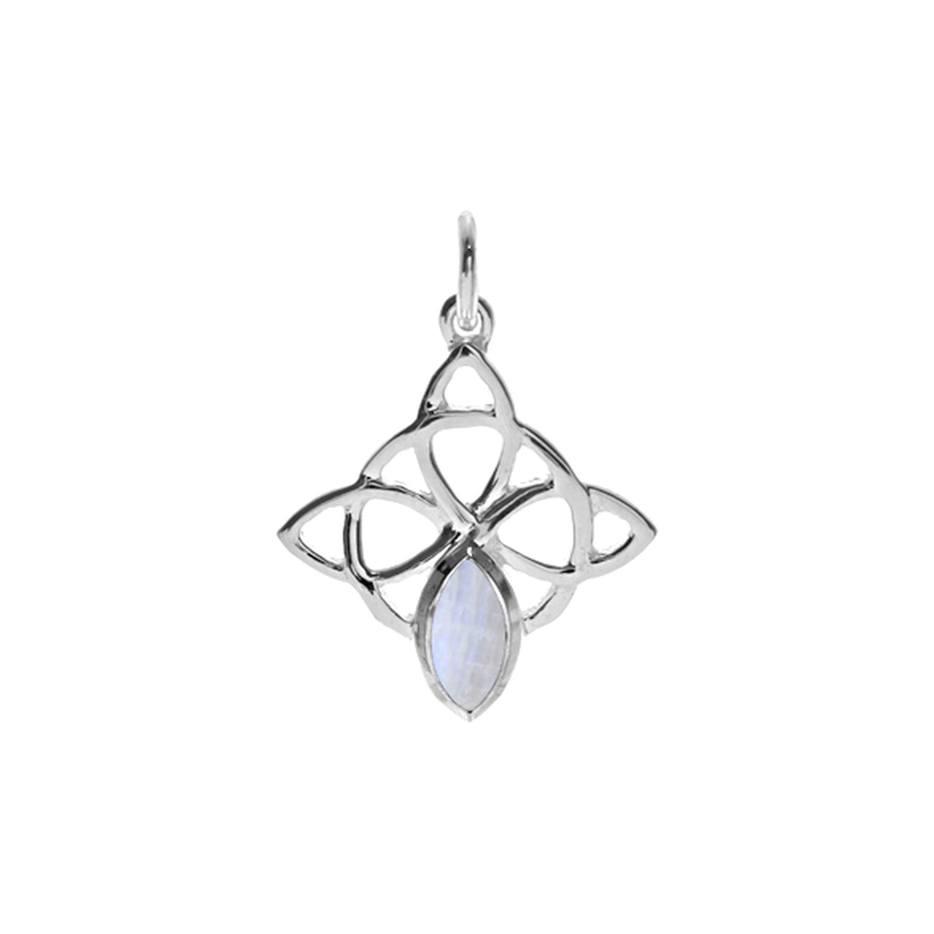 Betsy Celtic marquis rainbow moonstone pendant