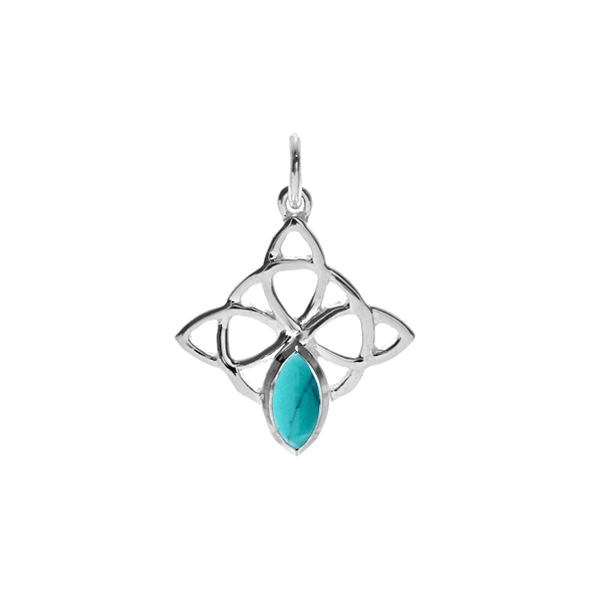 Betsy Celtic marquis turquoise pendant