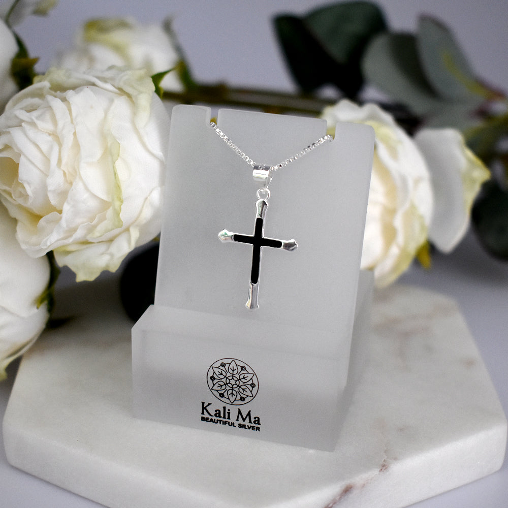 Harley black cross pendant