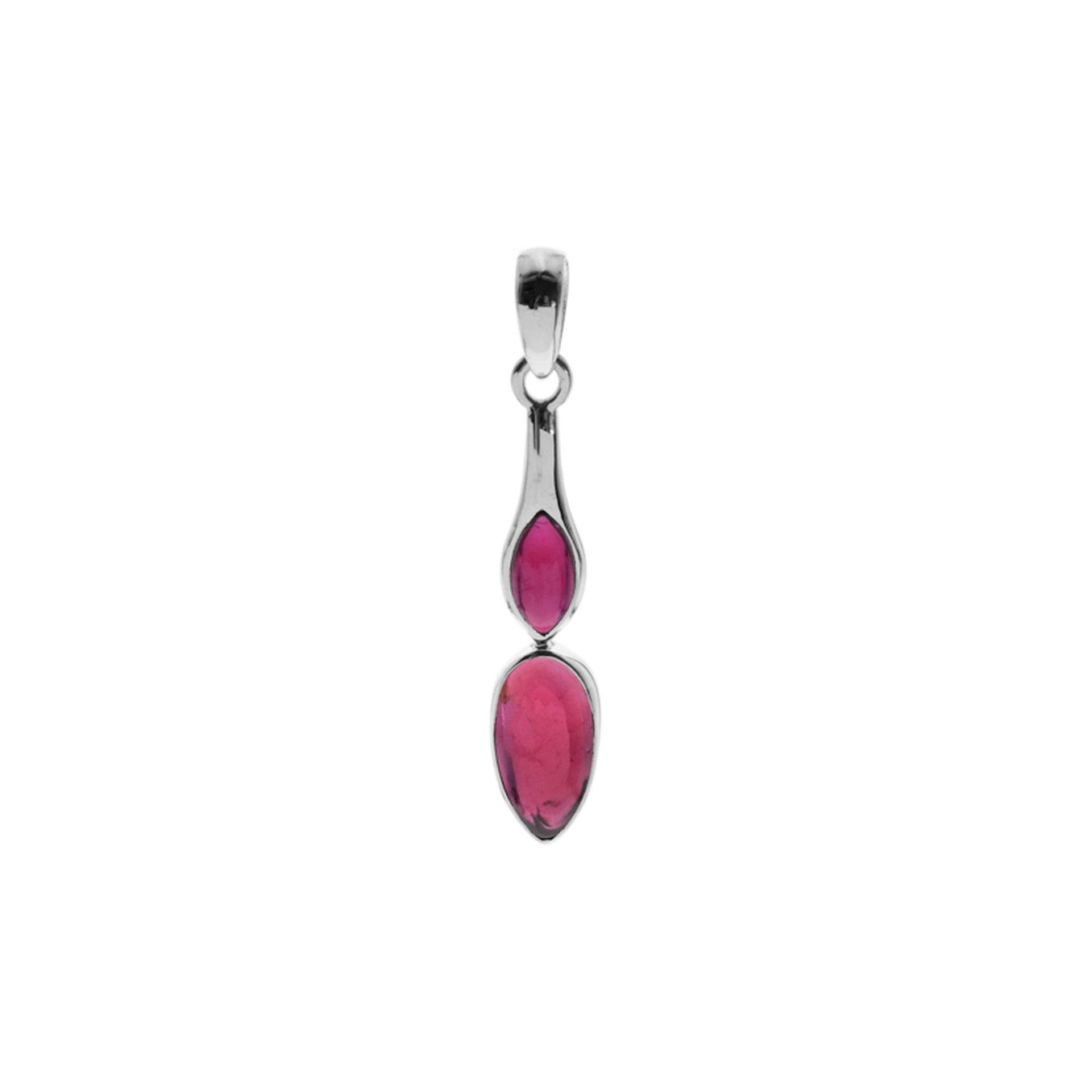 Bridget double garnet pendant