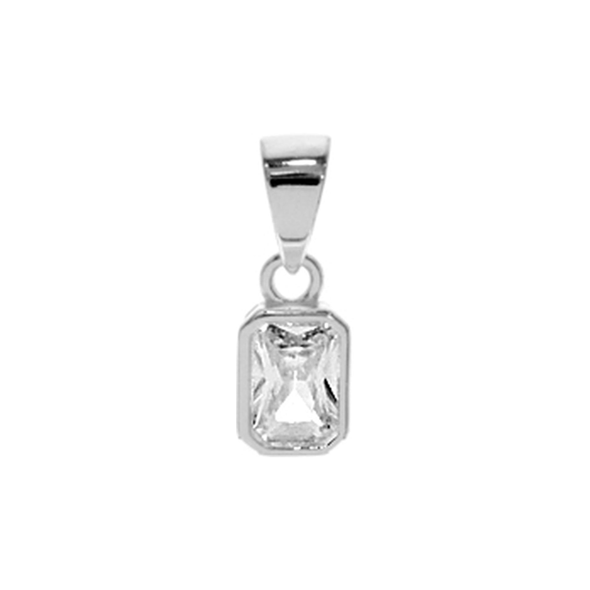 Ava baguette cut CZ pendant