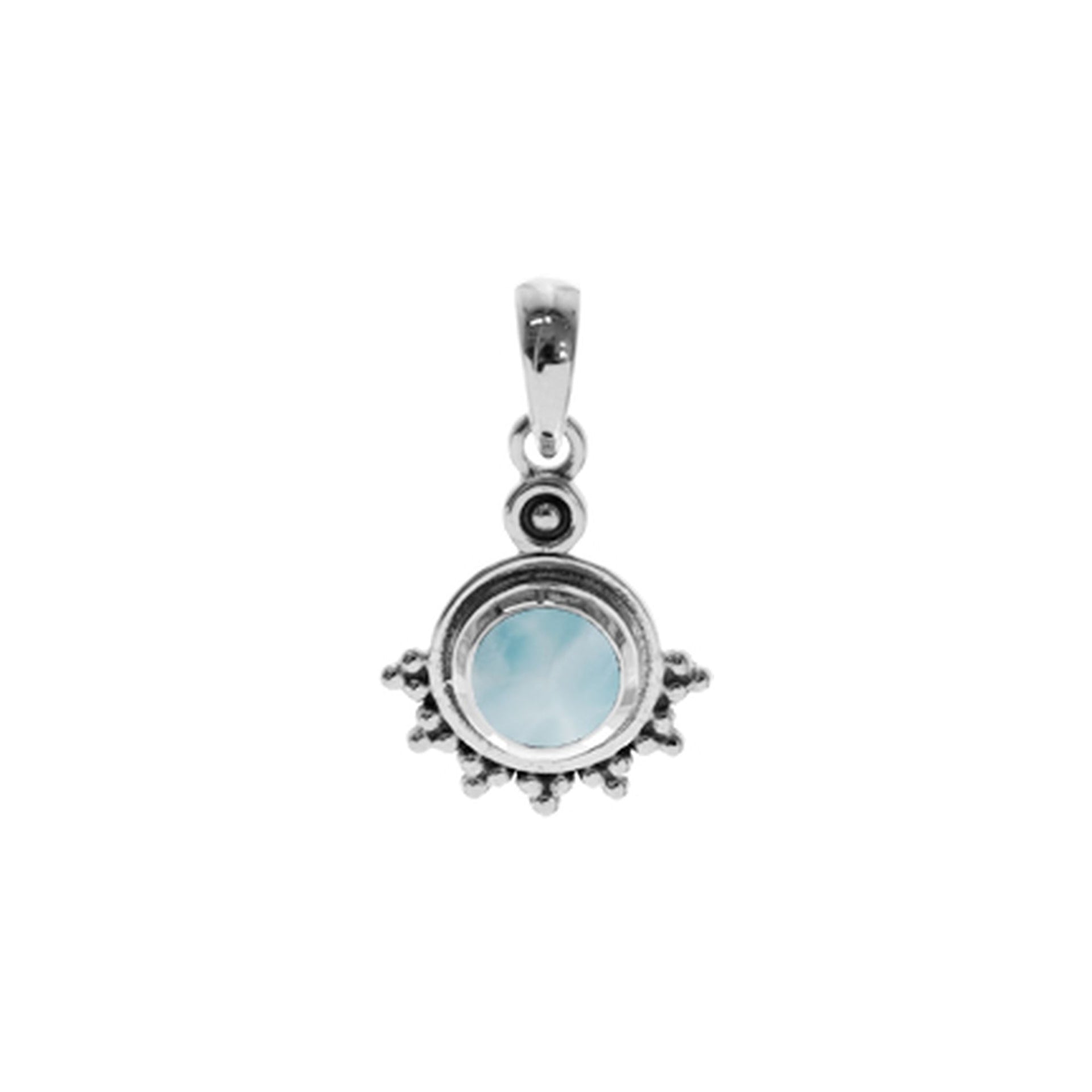 Catalina half surround larimar pendant