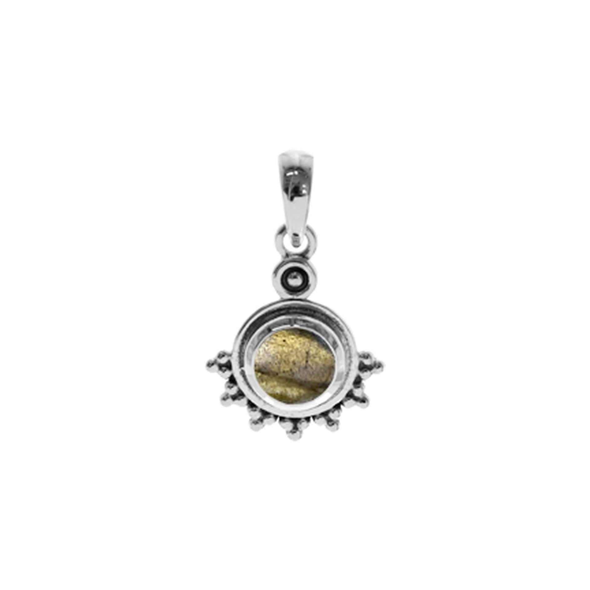 Catalina half surround labradorite pendant