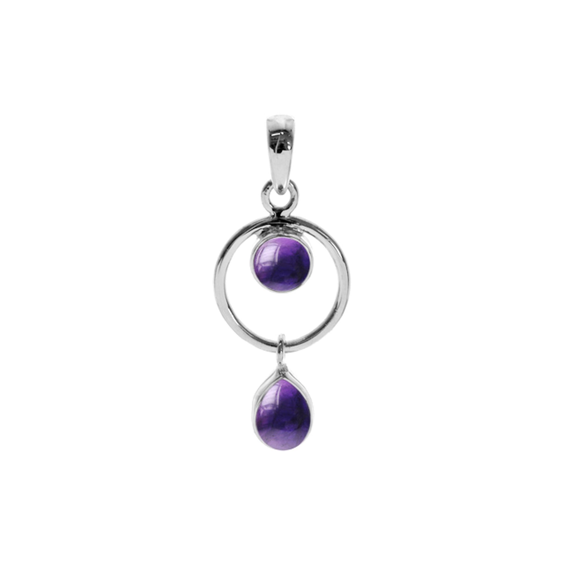 Ivy amethyst charm pendant