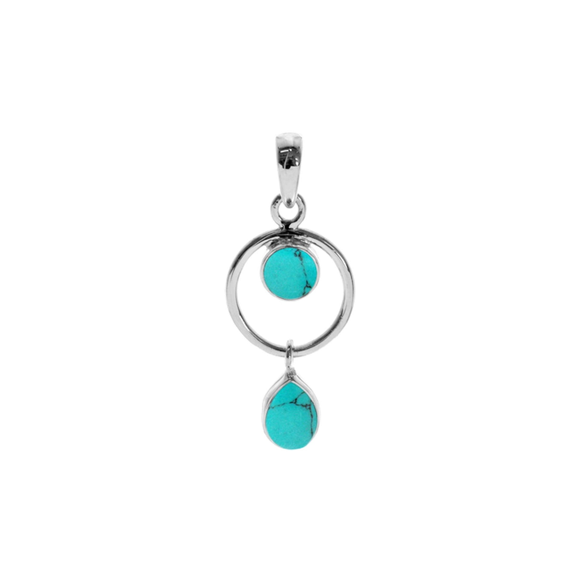 Ivy turquoise charm pendant