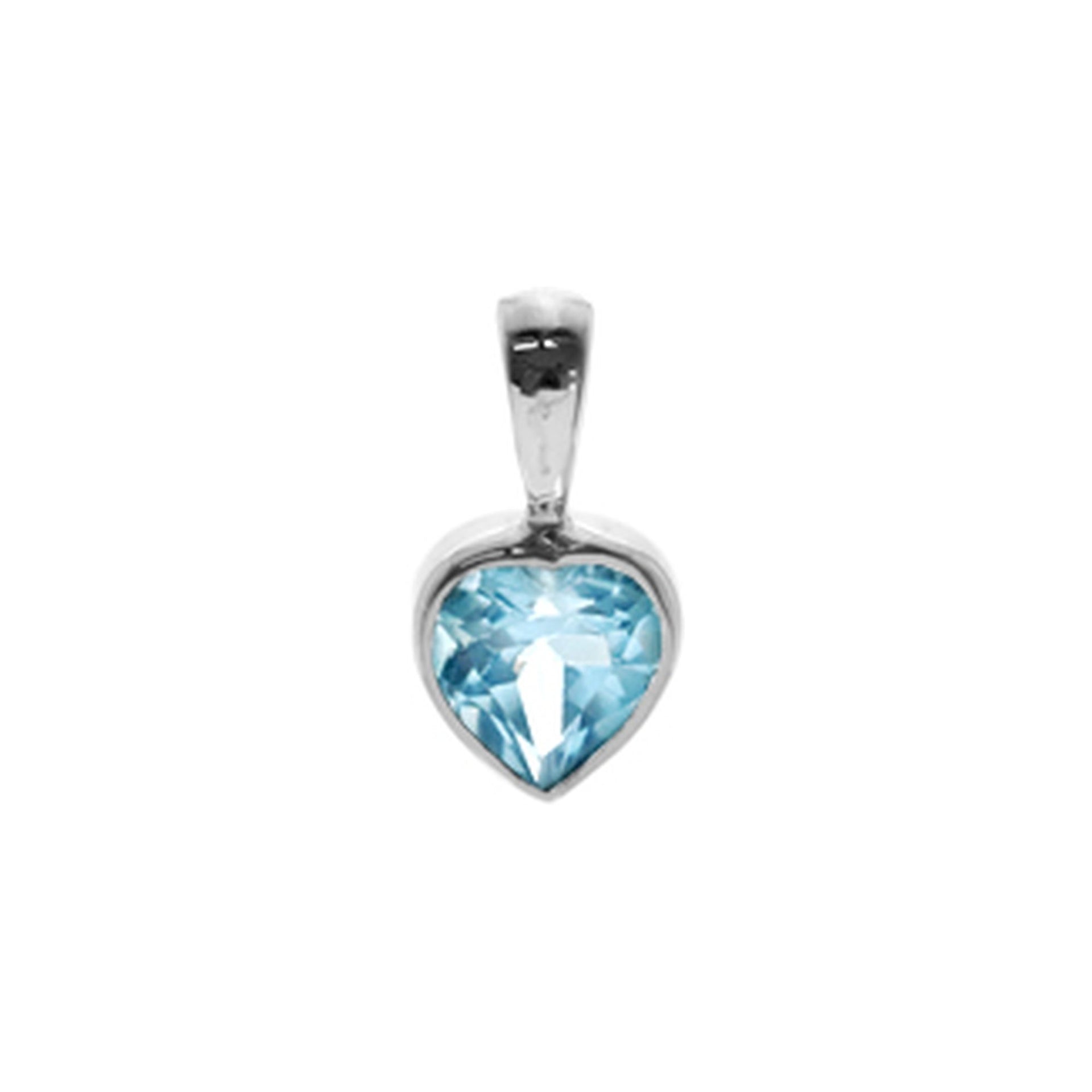 Samira blue topaz heart pendant