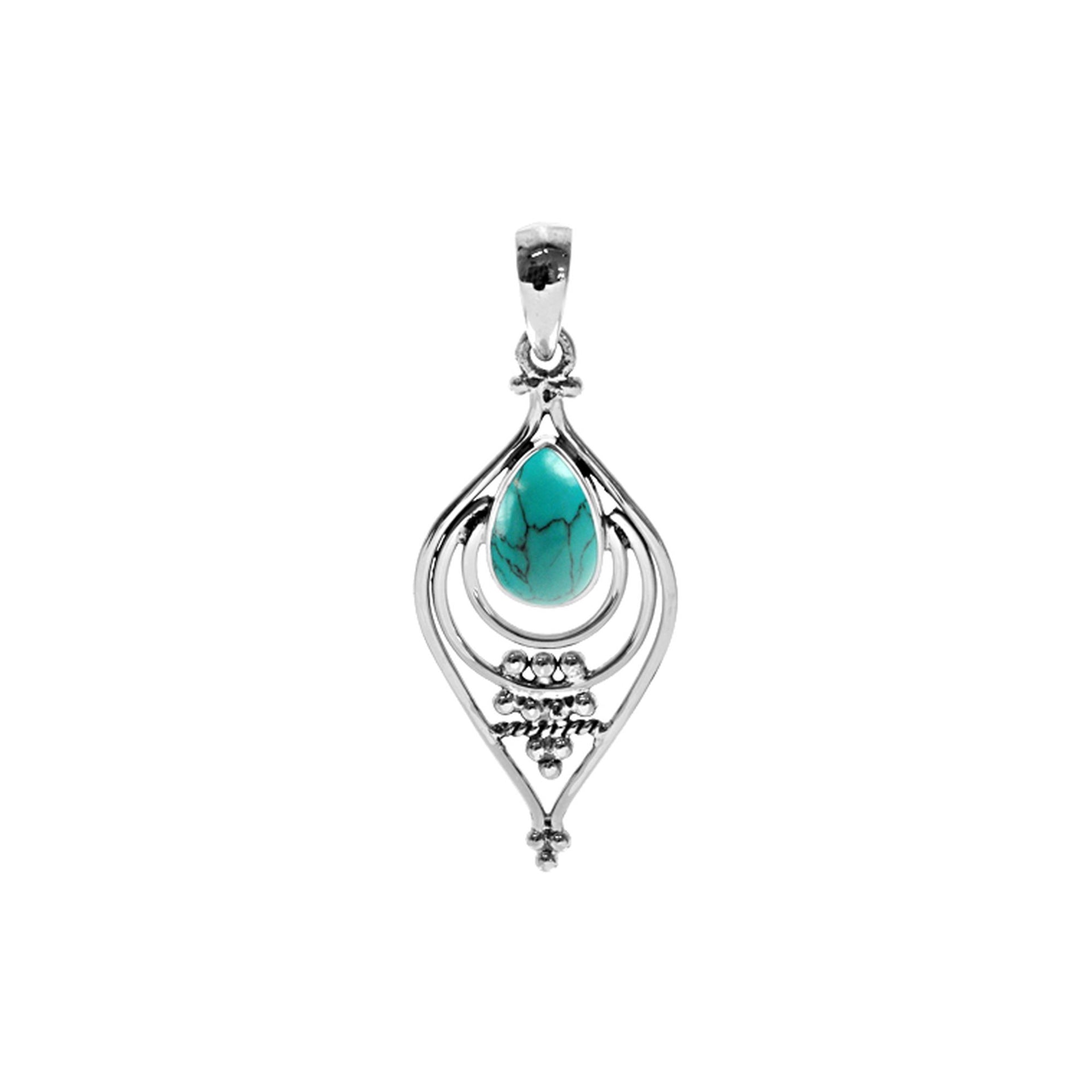 Isla ellipse turquoise pendant