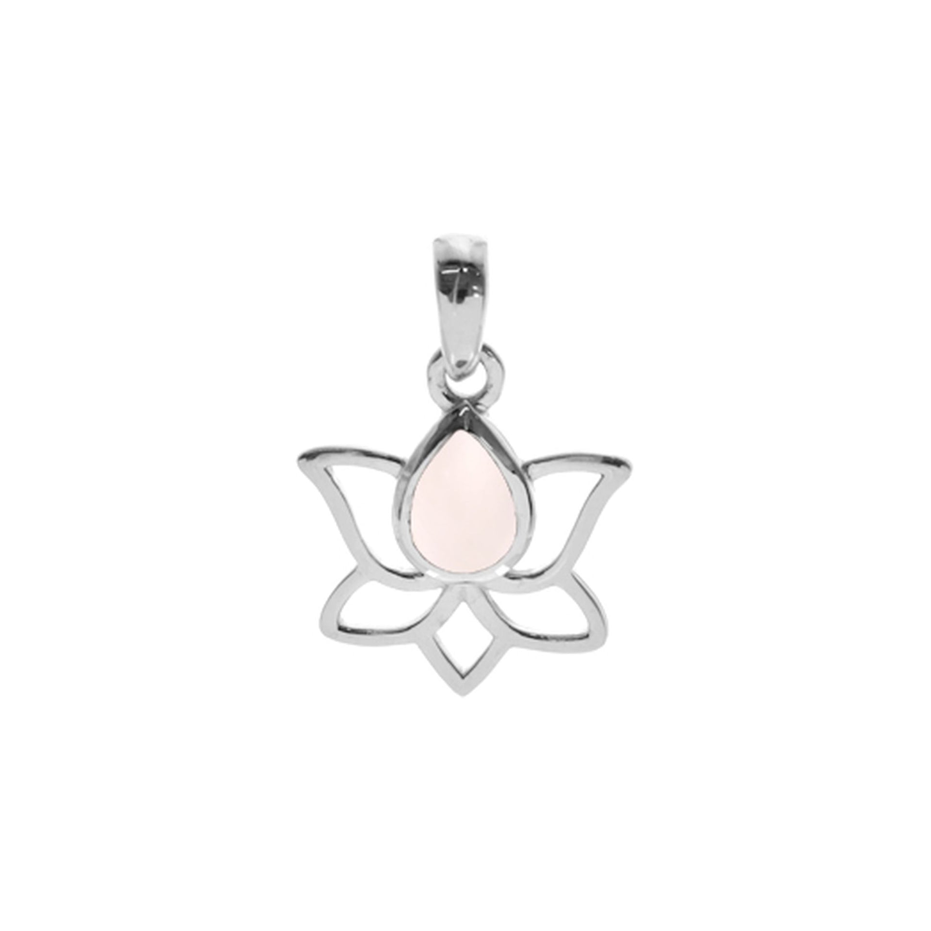 Betsy rose quartz lotus pendant