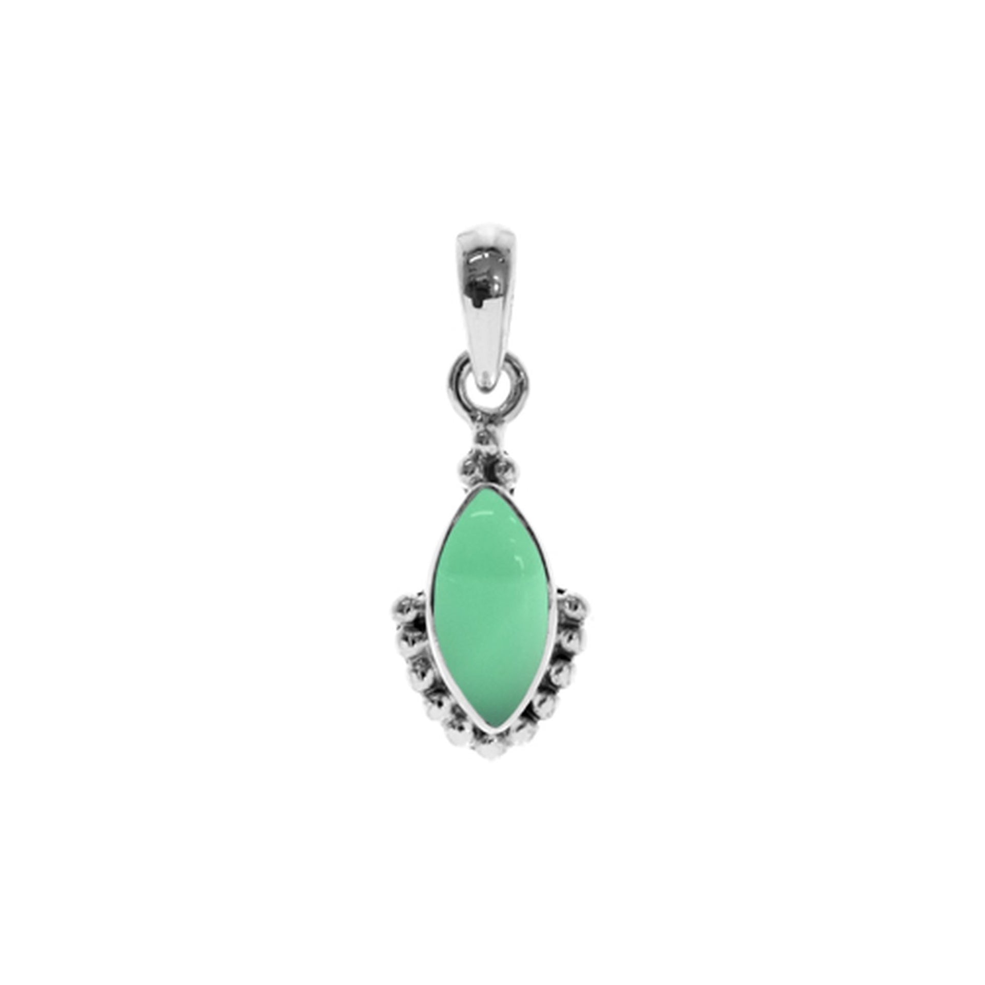 Isla marquis green agate pendant
