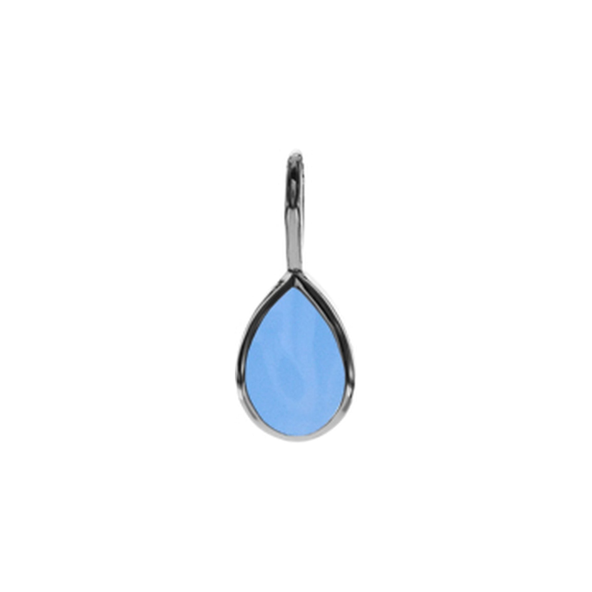 Morgan teardrop blue chalcedony pendant