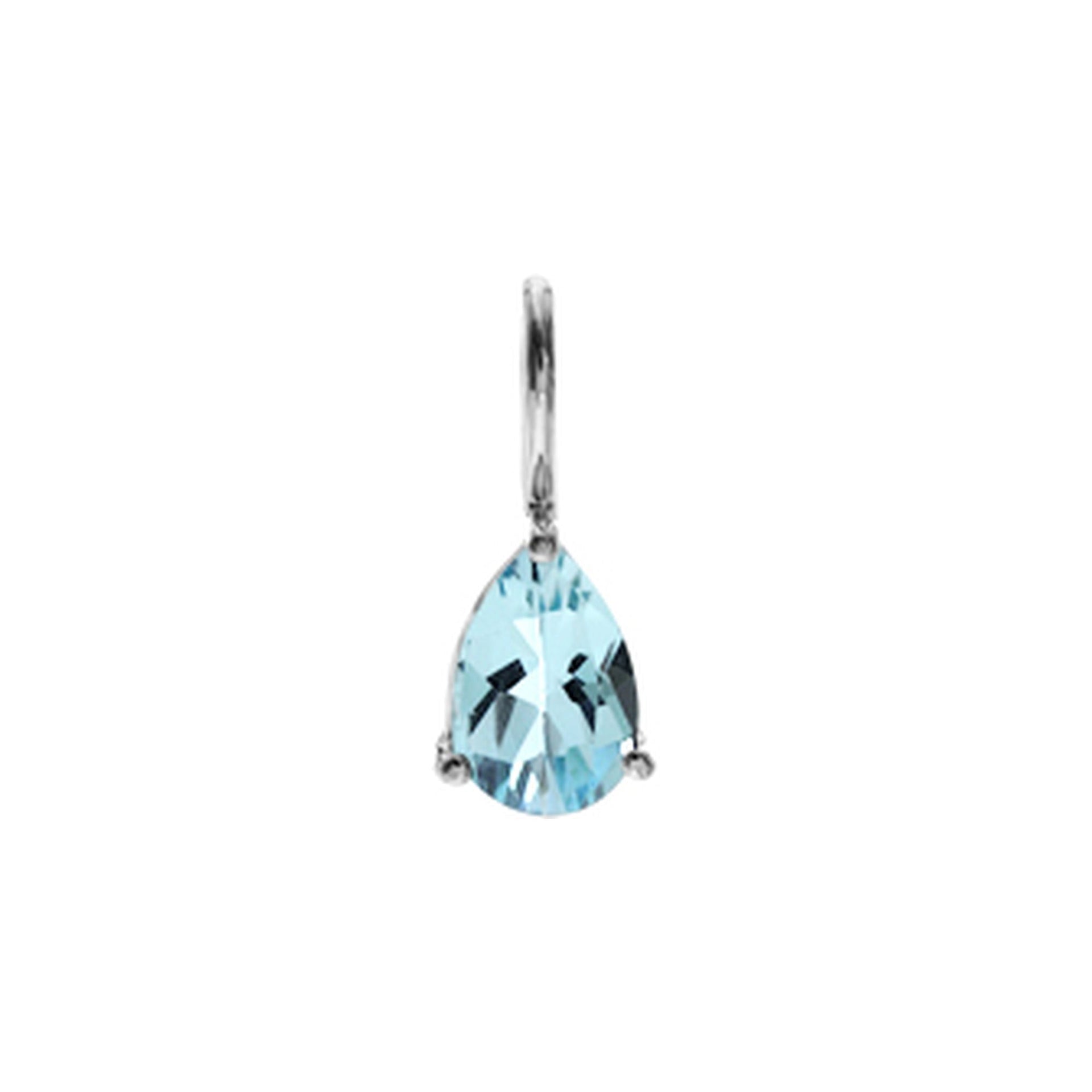 Kara teardrop blue topaz pendant