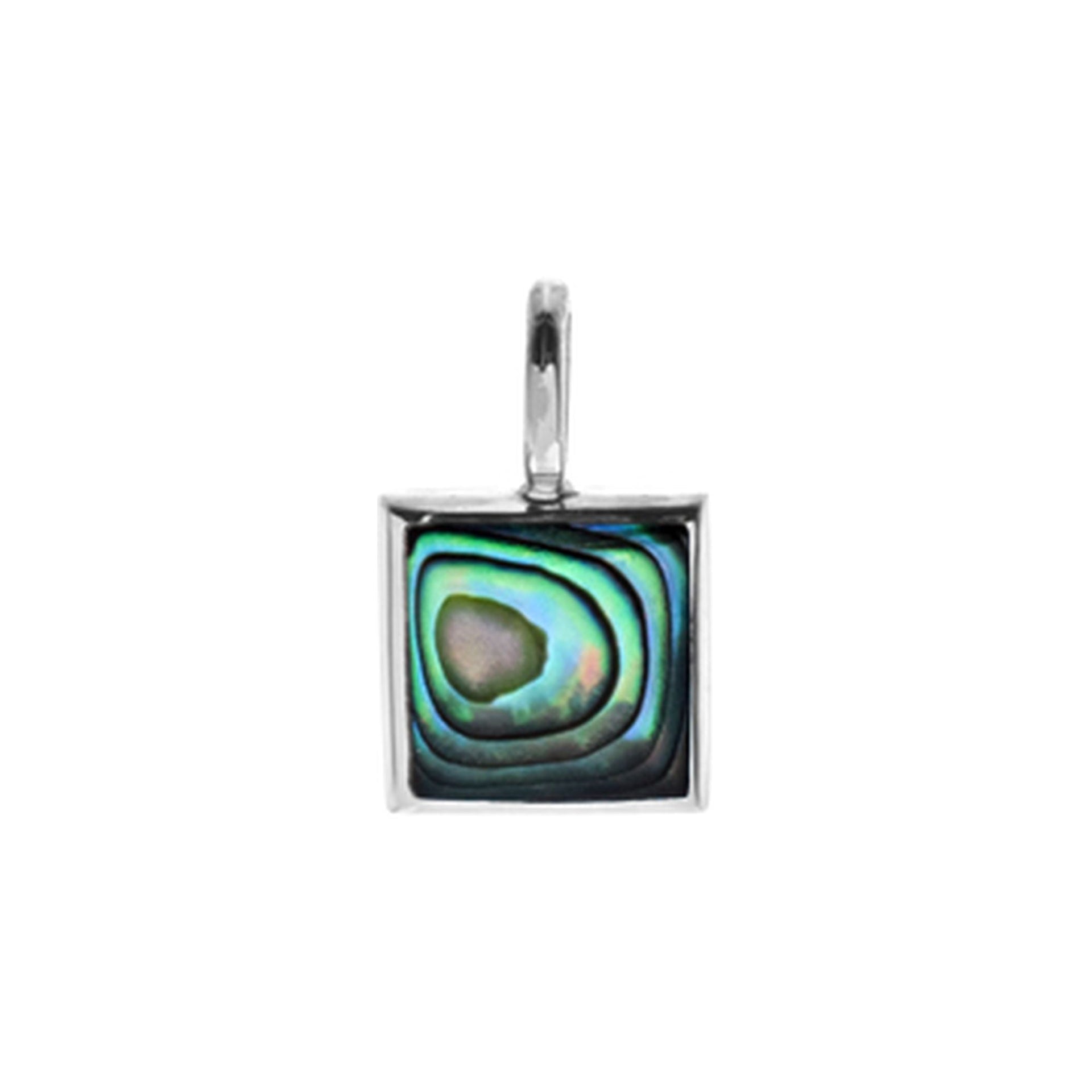 Tilly simple square paua shell pendant