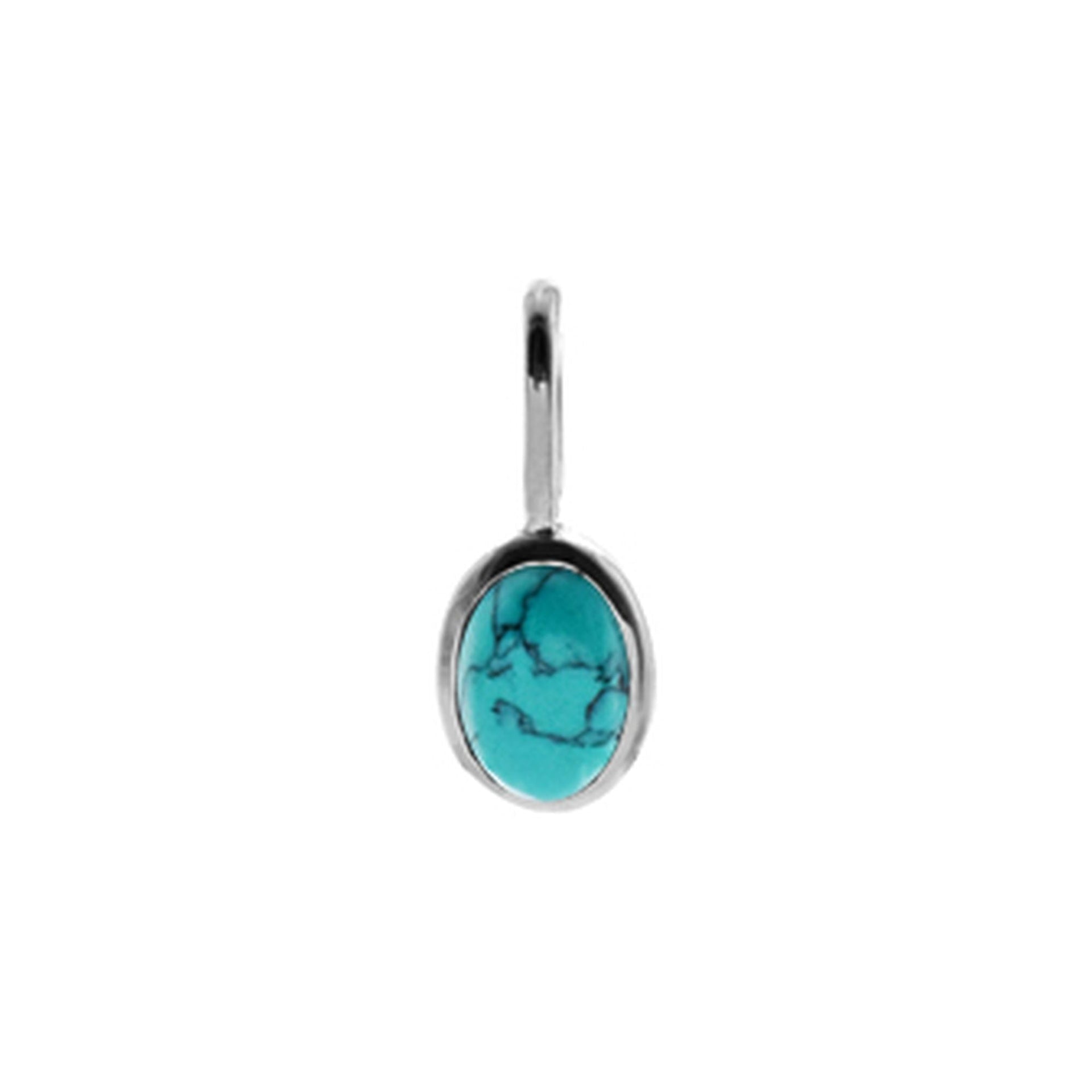 Samira small oval turquoise pendant