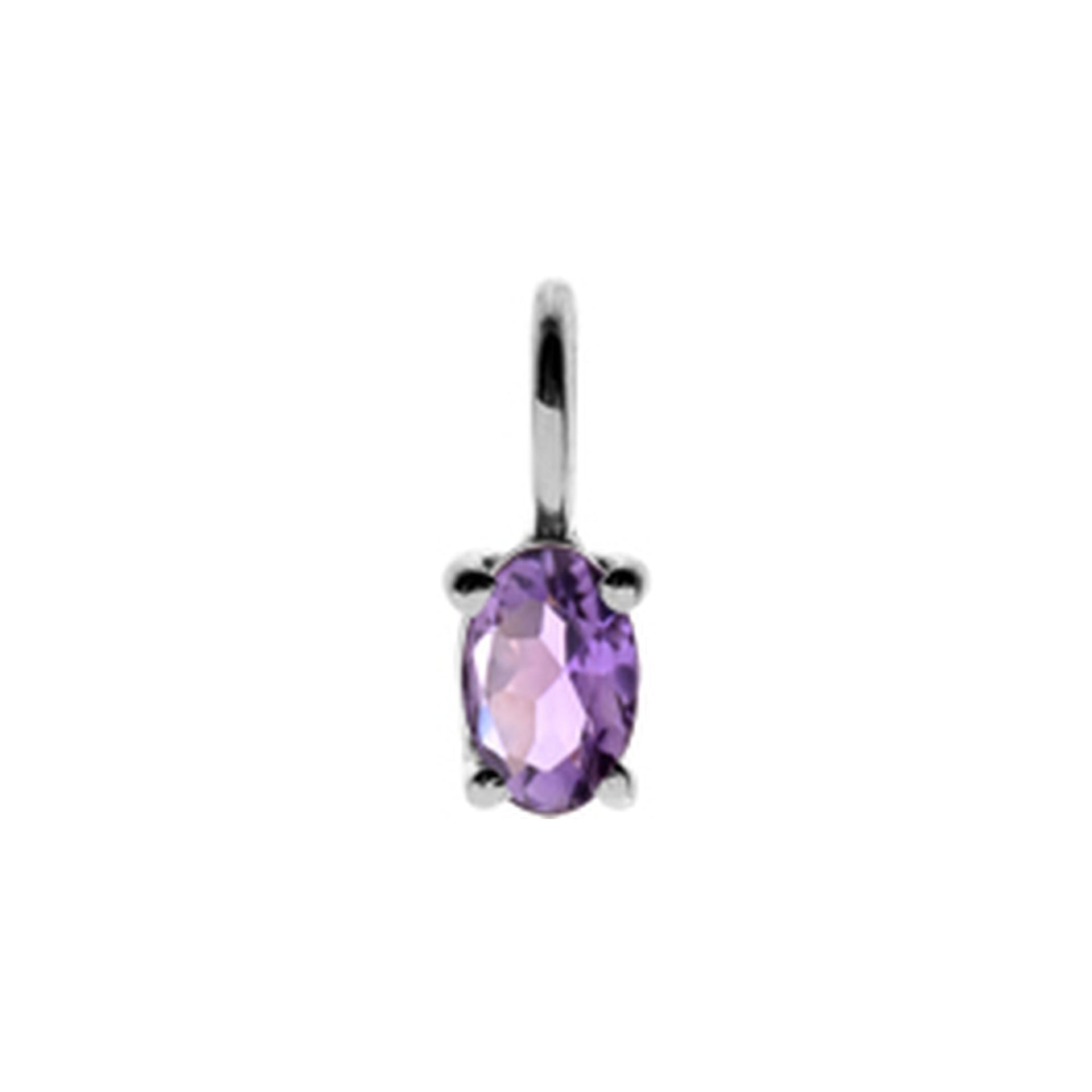 Morgan oval claw set amethyst pendant