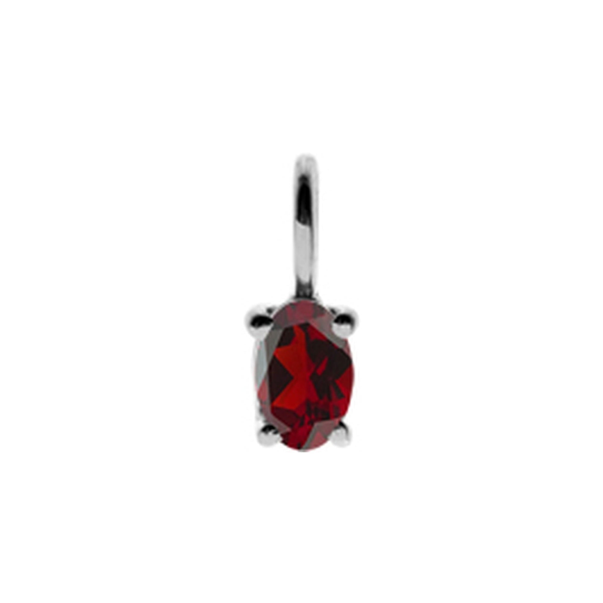 Morgan oval claw set garnet pendant