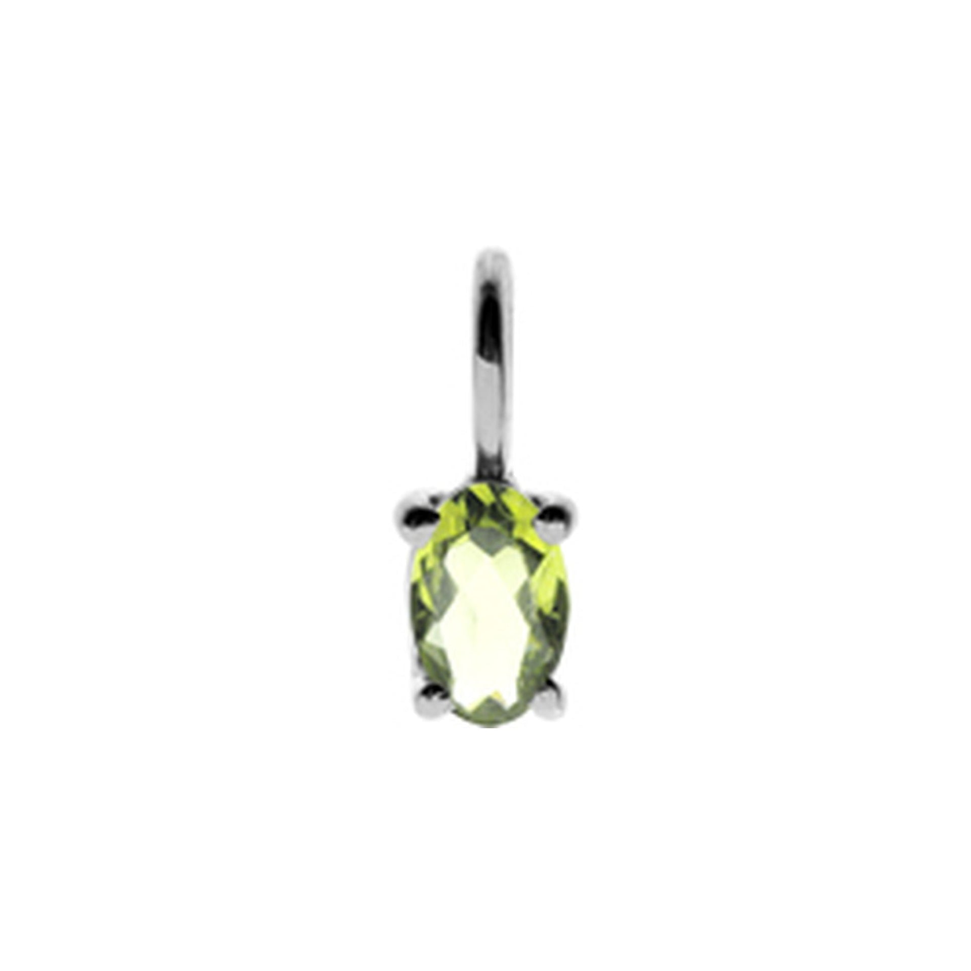 Morgan oval claw set peridot pendant