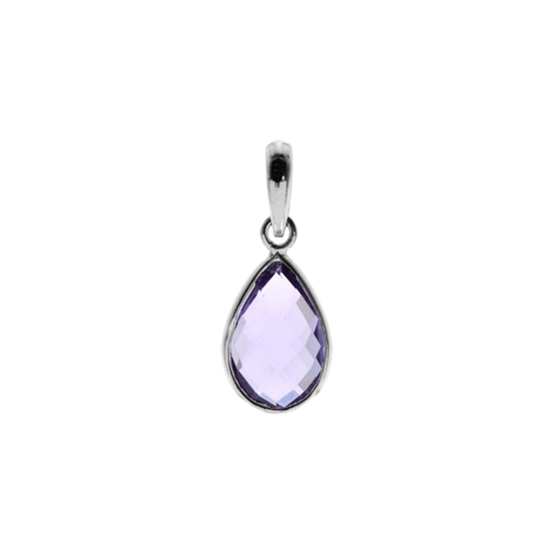 Bridget fine teardrop pendant with amethyst
