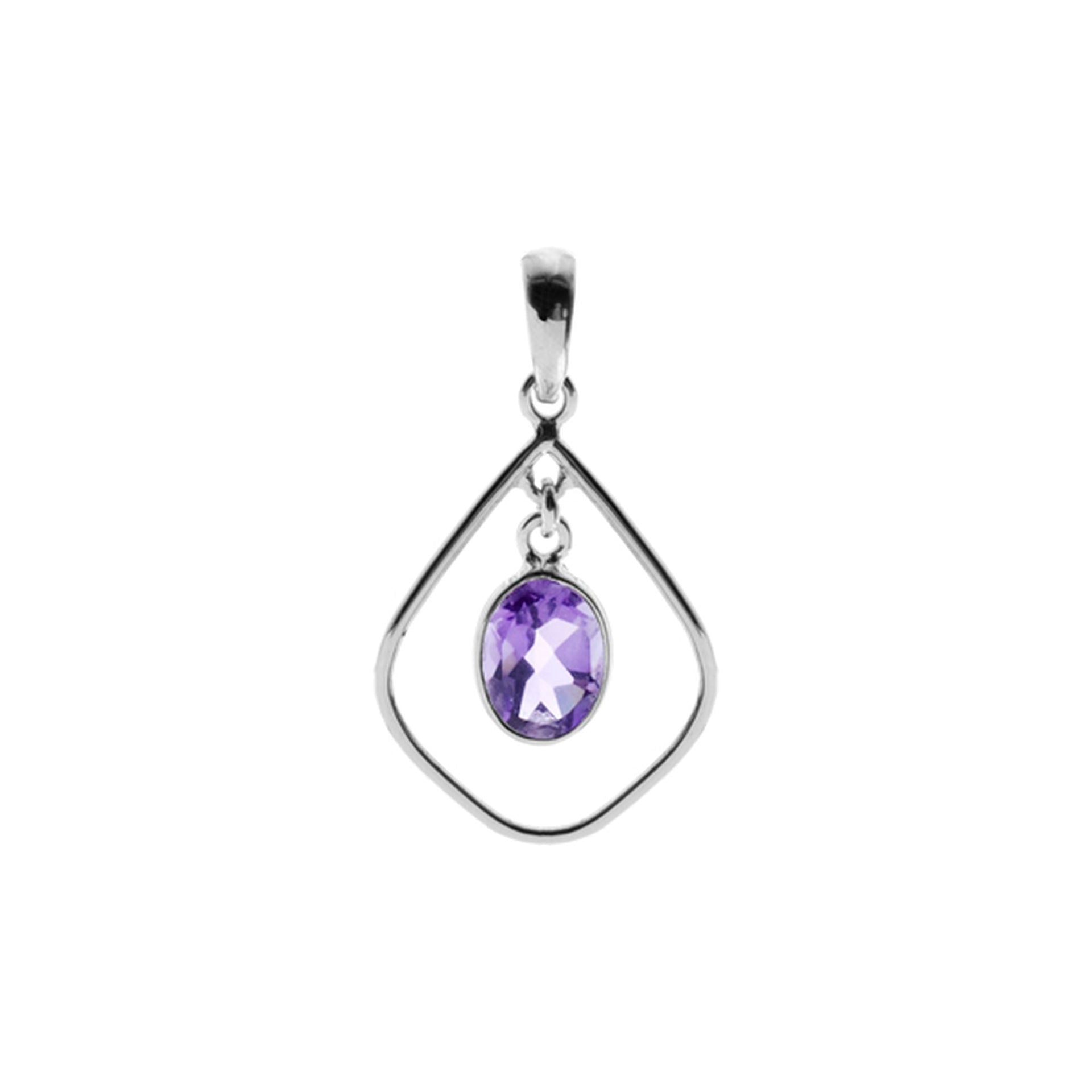 Ivy soft kite amethyst pendant