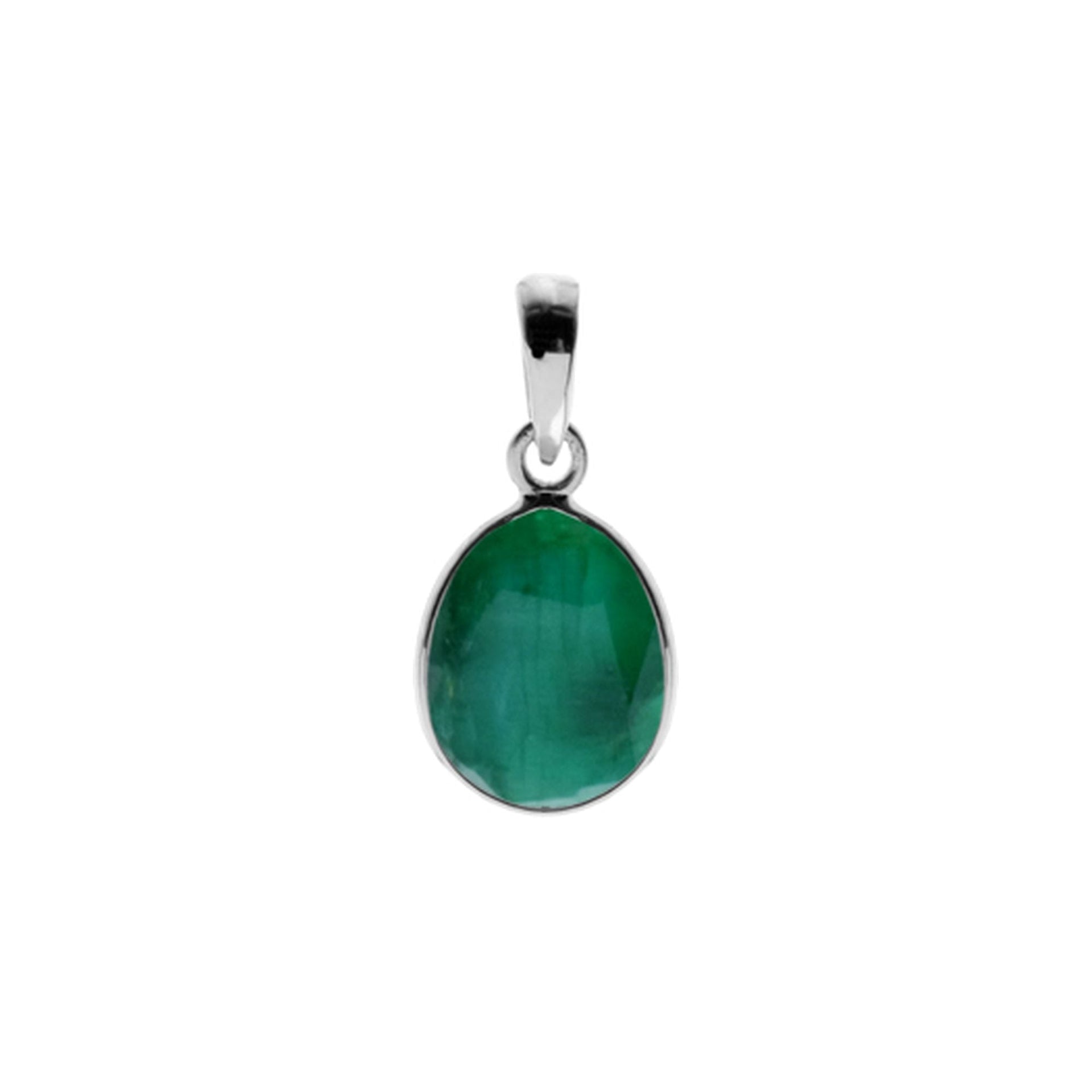 Bridget fine emerald quartz pebble pendant