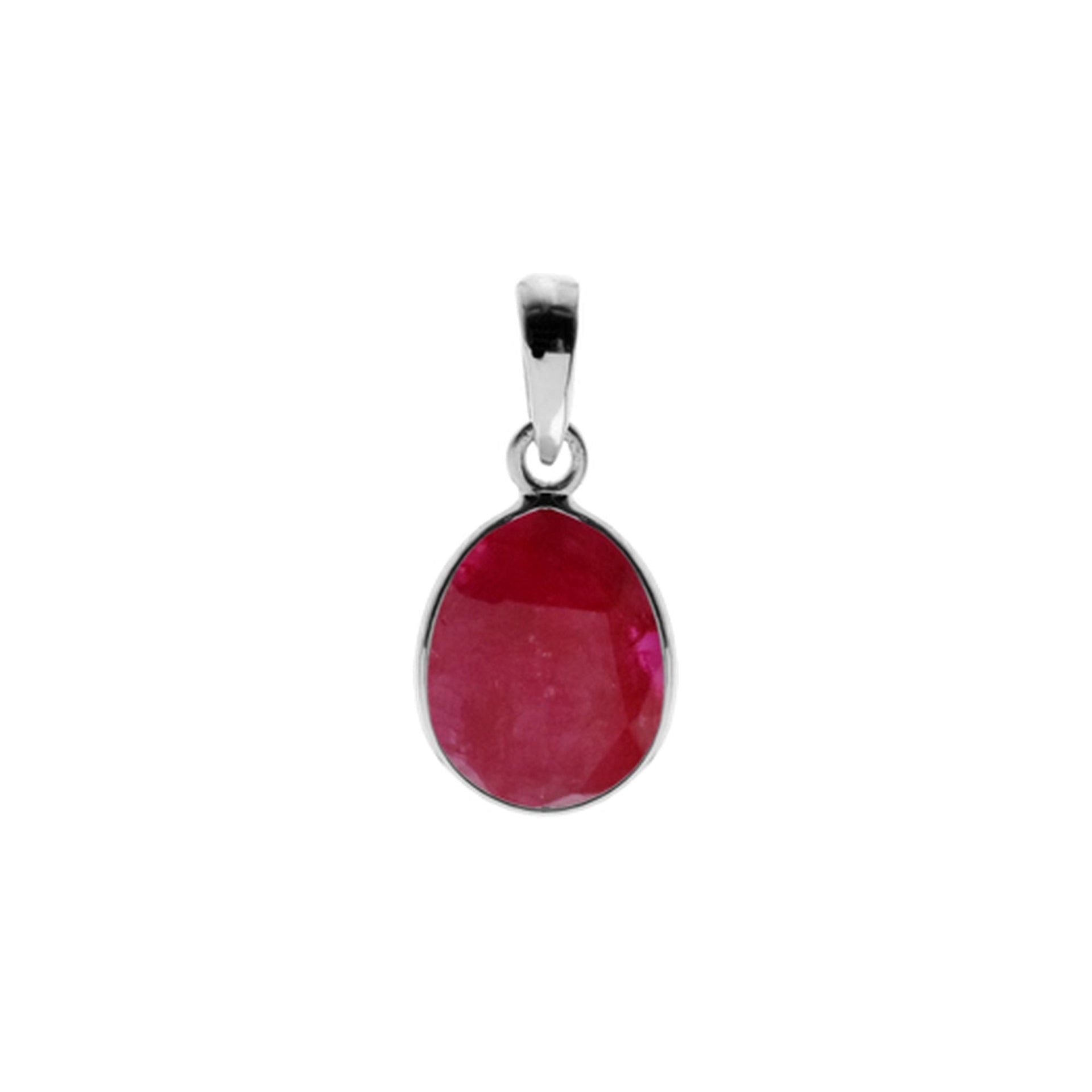 Bridget fine ruby quartz pebble pendant