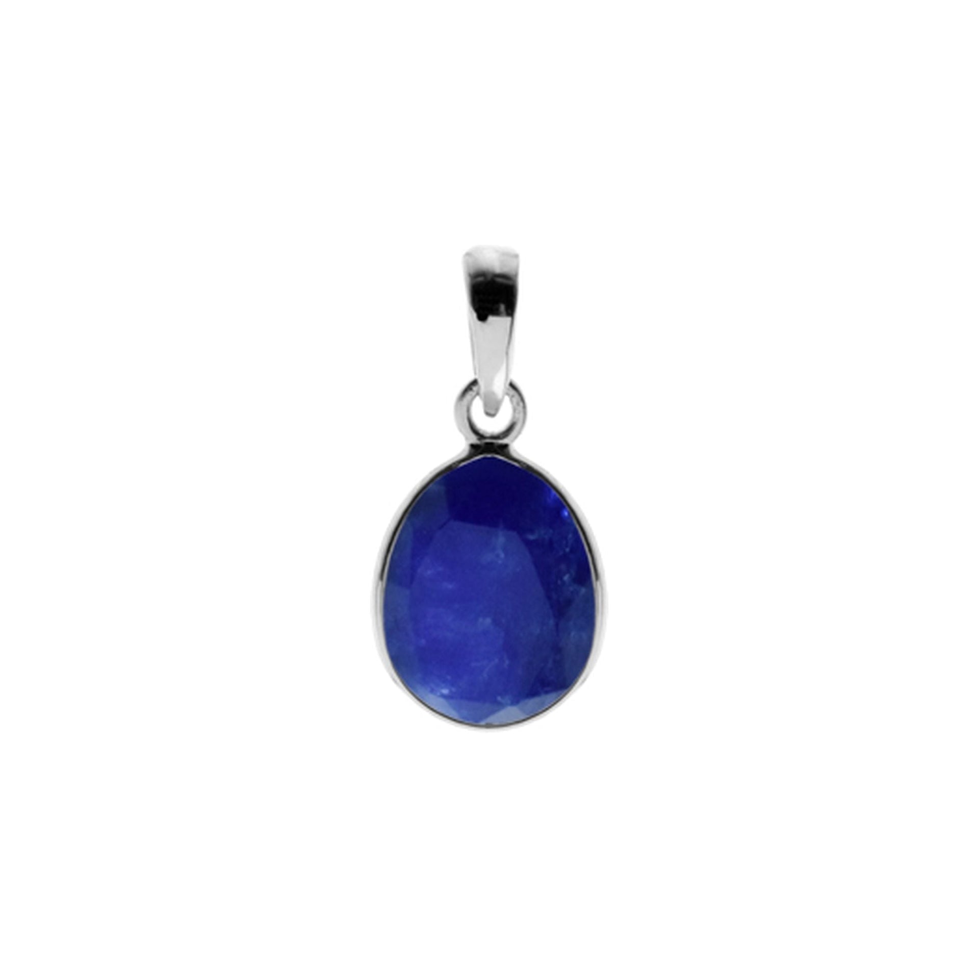 Bridget fine sapphire quartz pebble pendant