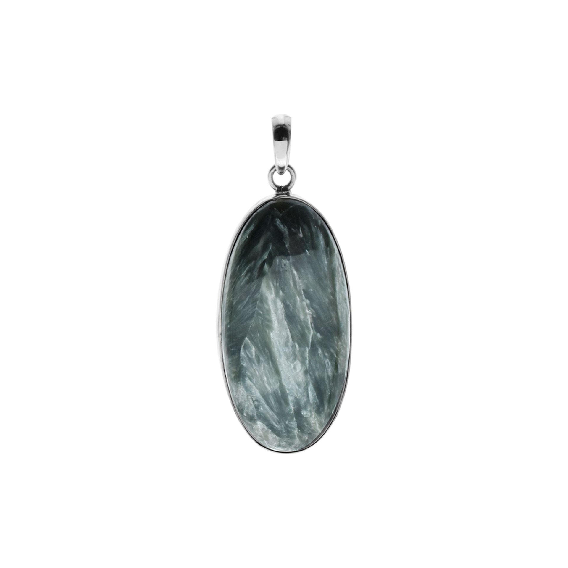 Chloe oval seraphinite pendant