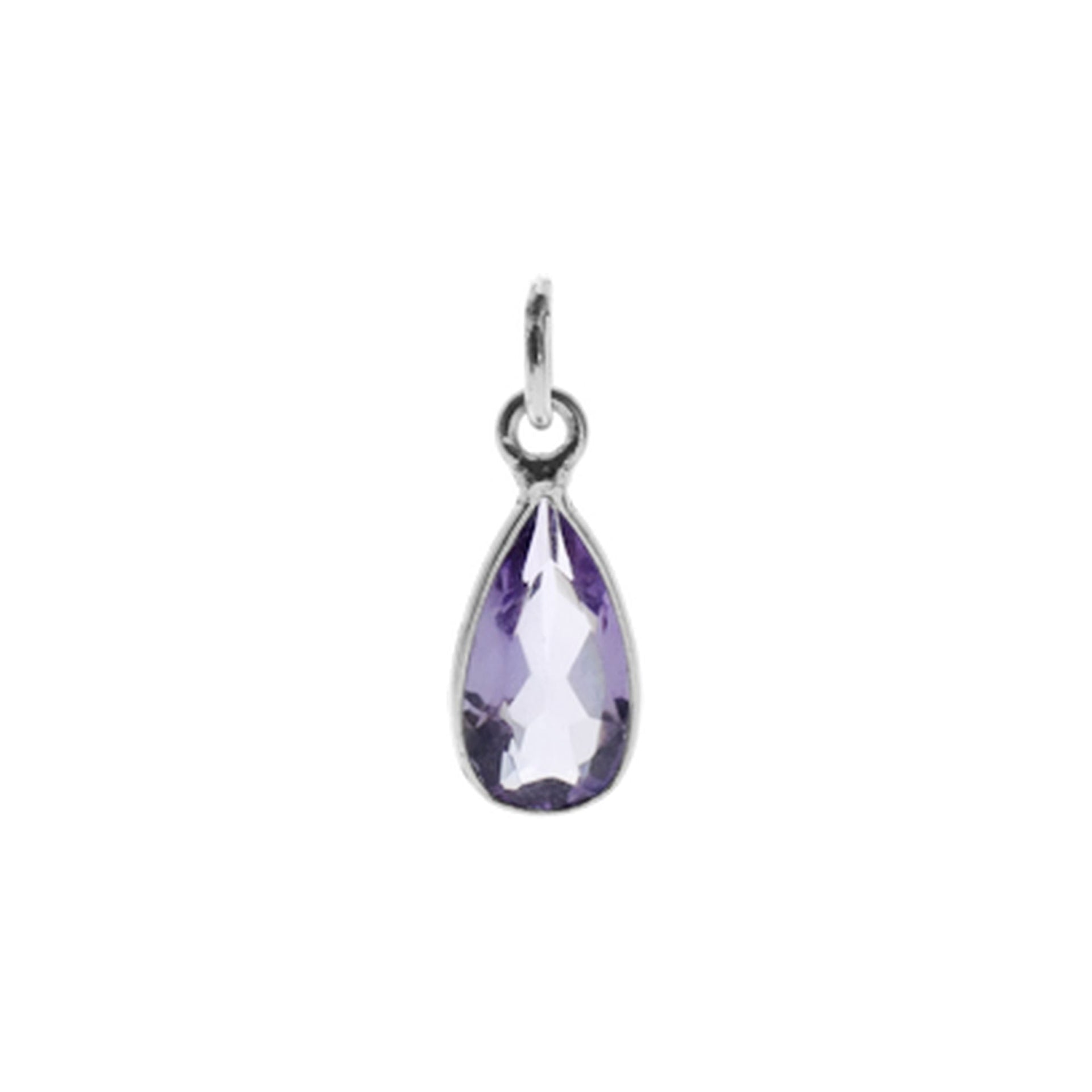 Bridget elongated teardrop amethyst pendant