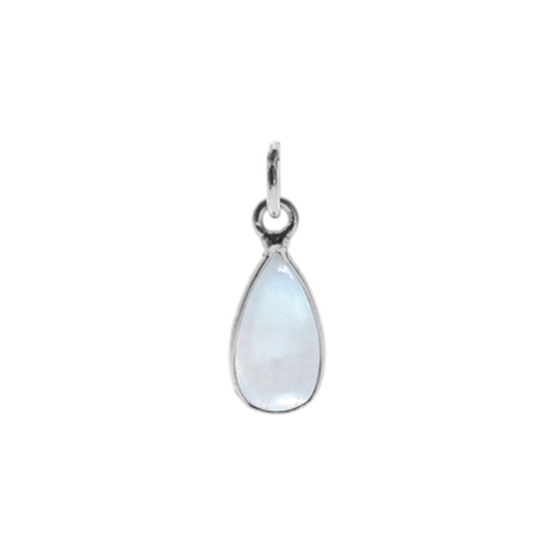Bridget elongated teardrop rainbow moonstone pendant