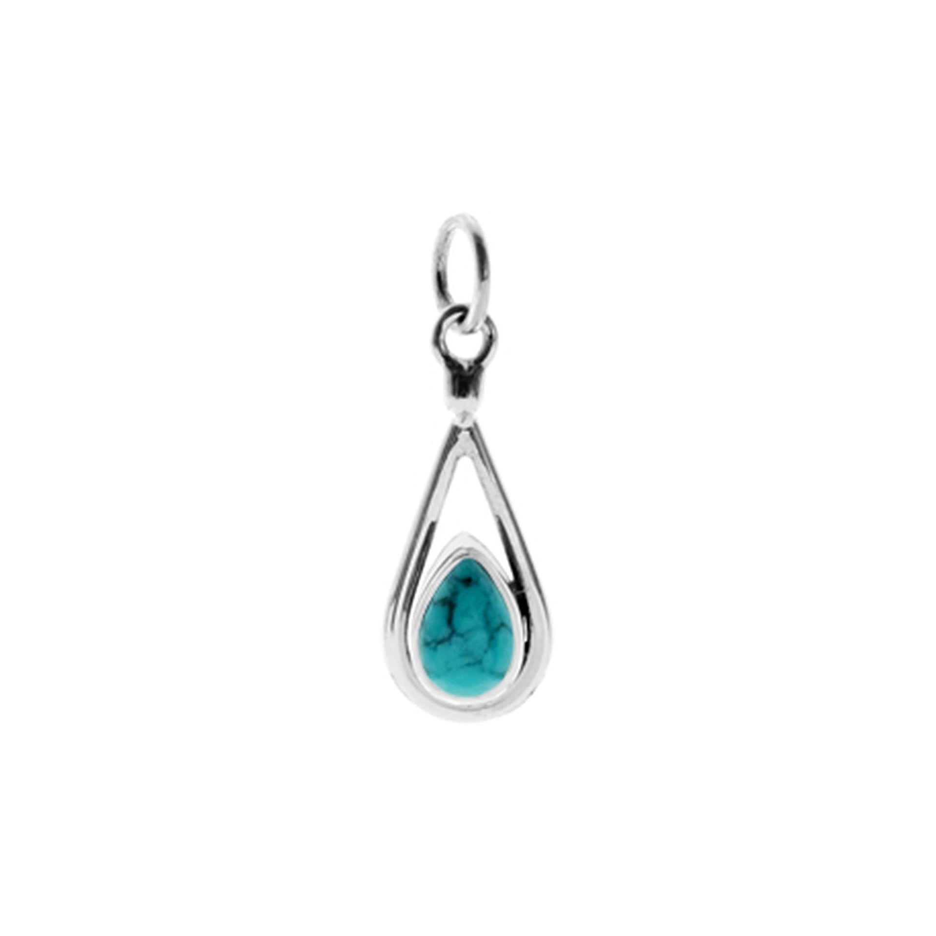 Bridget open teardrop turquoise pendant