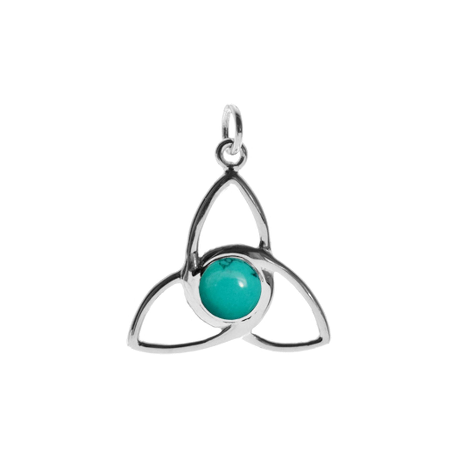 Betsy trinity knot pendant with turquoise