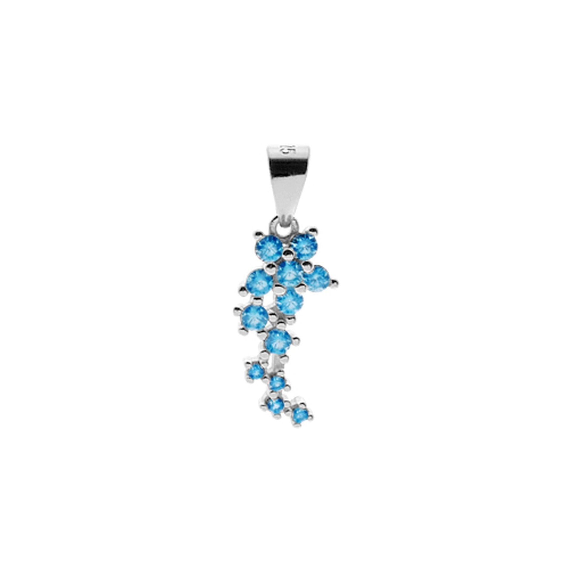 Alianna CZ floral sprig pendant