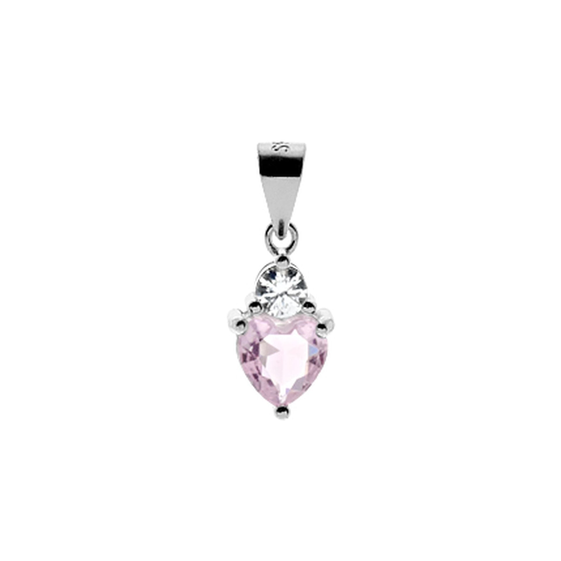 Davina pink CZ heart pendant