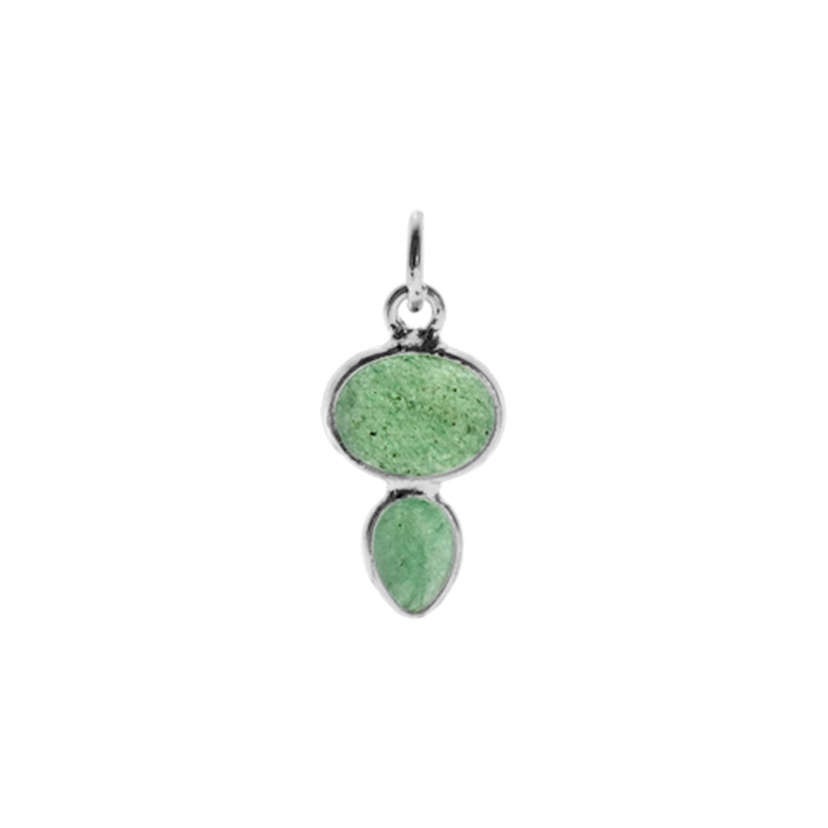 Samira oval & teardrop aventurine pendant