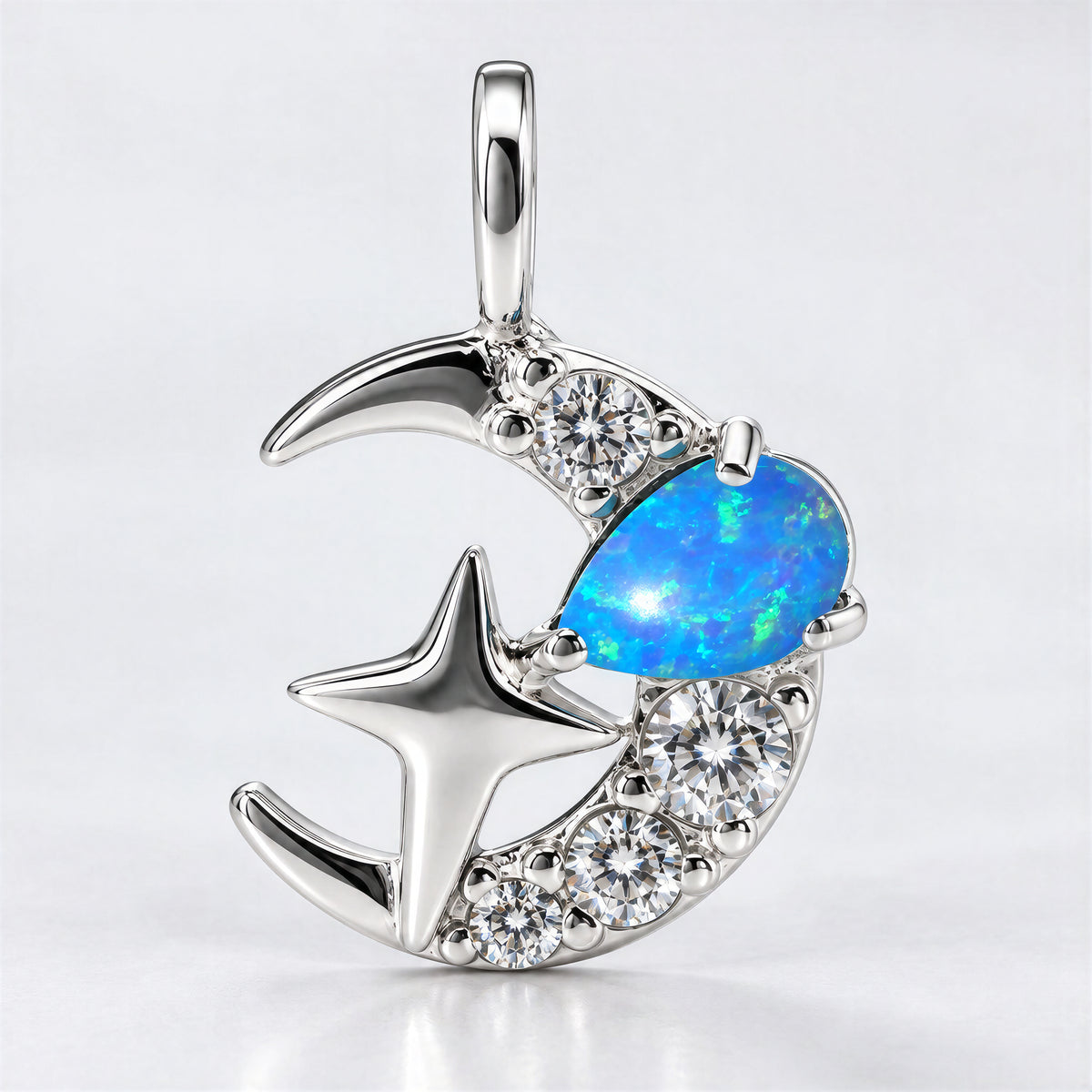 Alexis blue sparkle celestial pendant