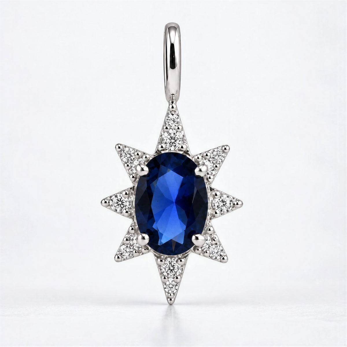 Davina blue starburst pendant