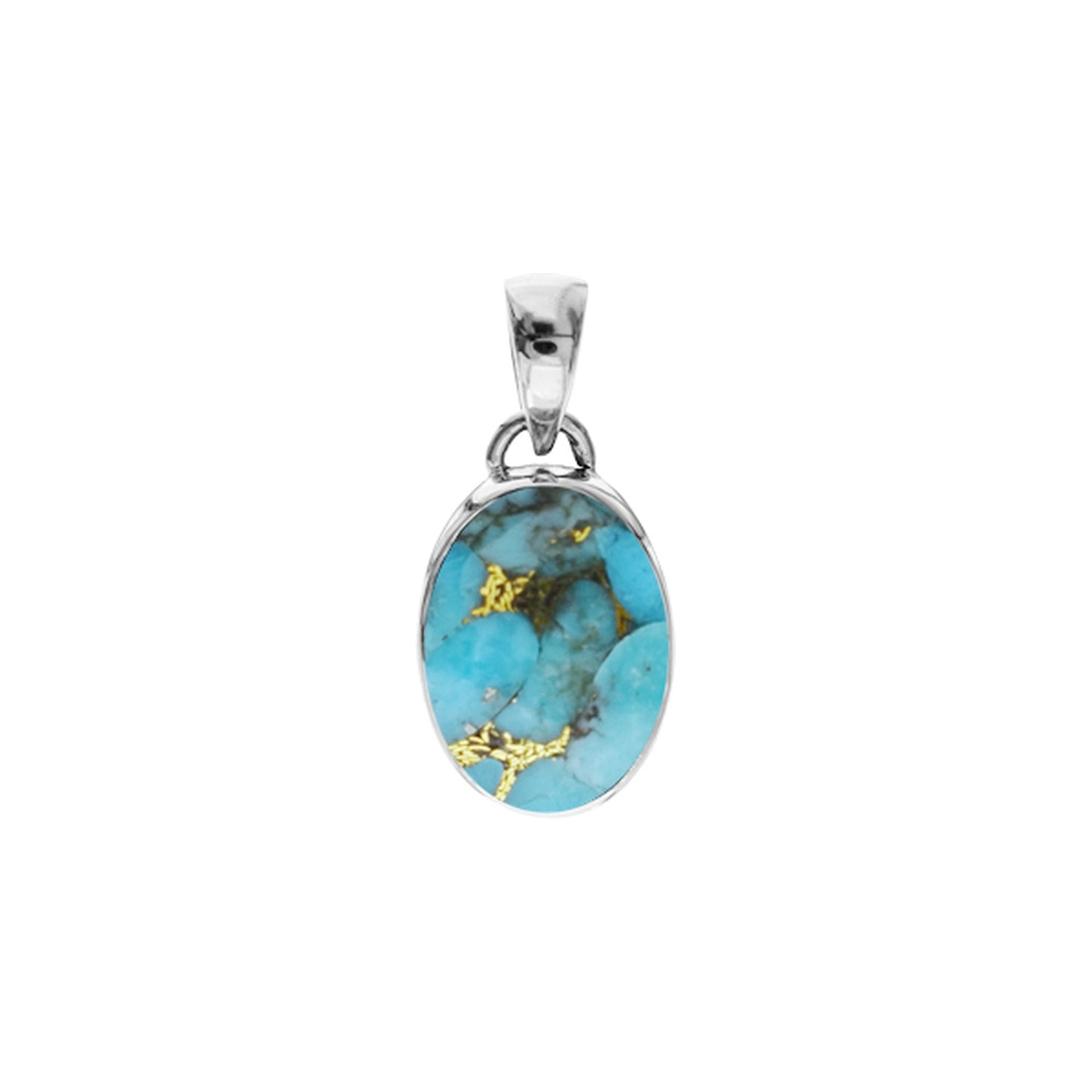 Samira oval blue mohave pendant