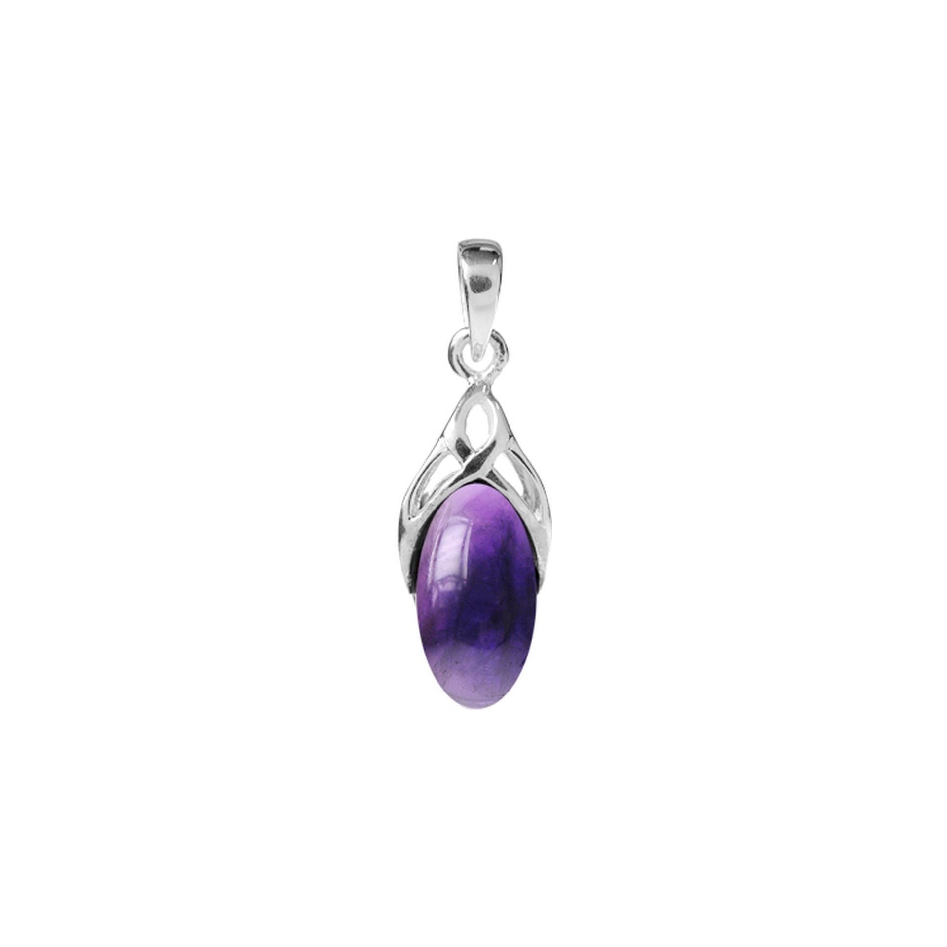 Betsy oval amethyst Celtic pendant