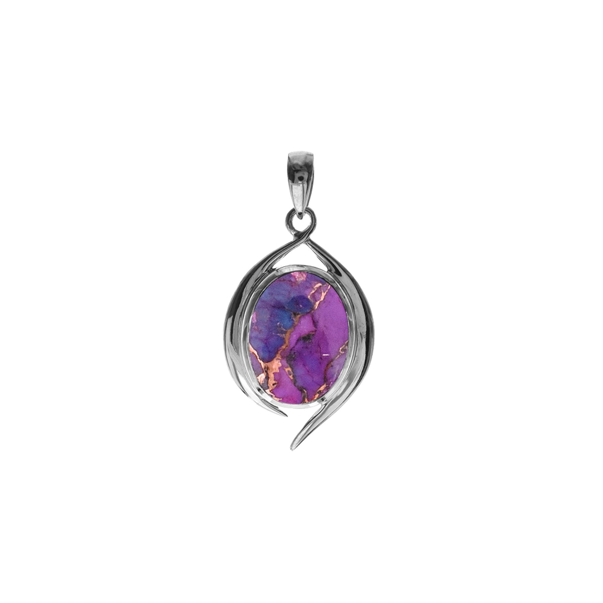 Viola tailed purple mohave pendant