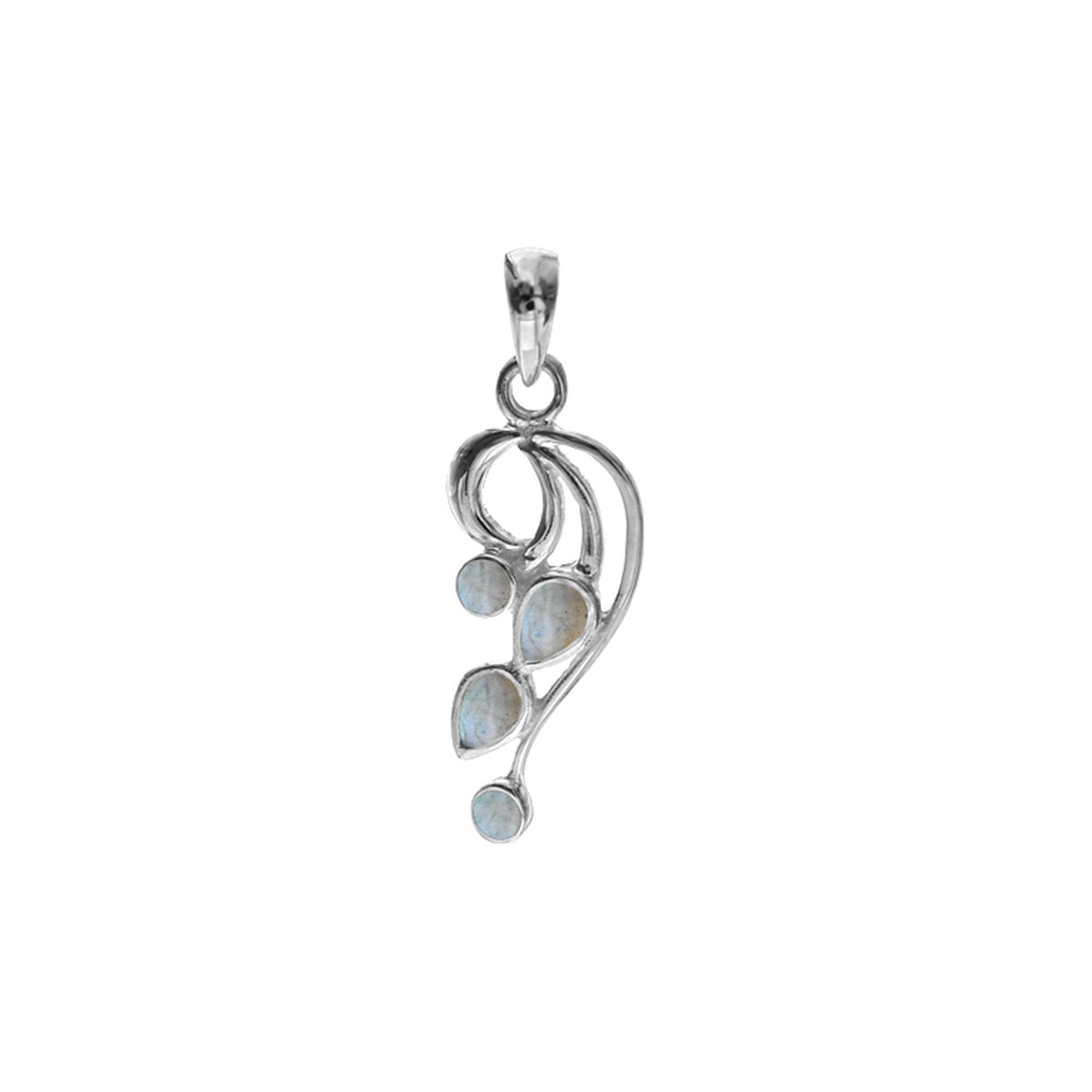 Lola labradorite swirl pendant