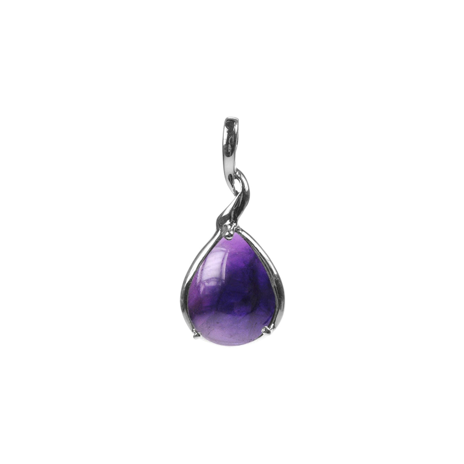 Lola amethyst twisted stem pendant